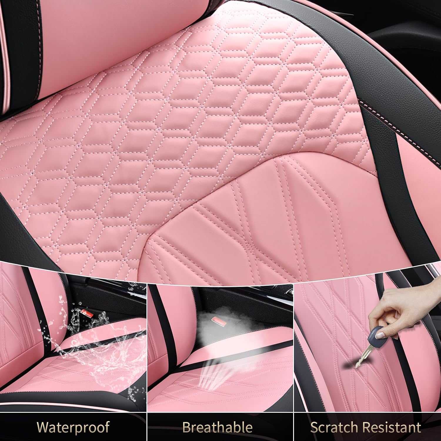 Detalle 1 de FLORICH Car Seat Covers Faux Leather
