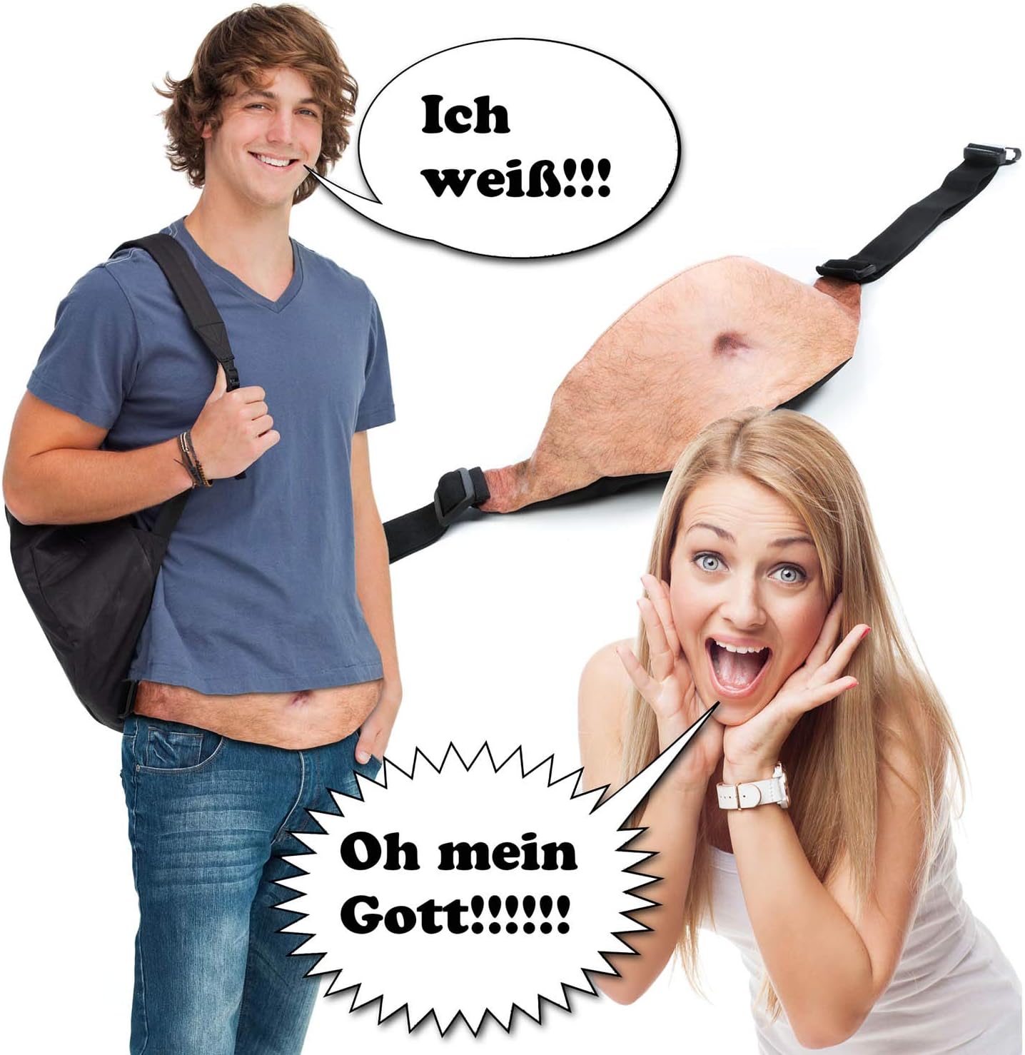 Detalle de Bauch Gürteltasche „Bierbauch“ – wasserdichte Gürteltasche am Biergürtel, mehrfarbig