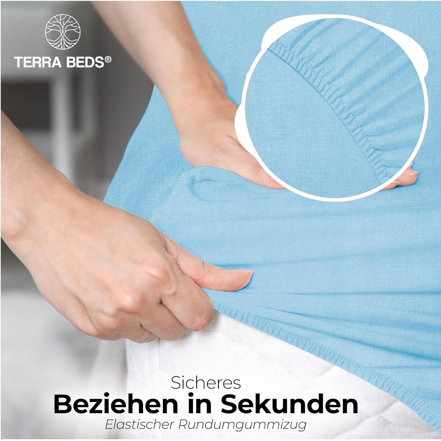 Thumbnail 3 de Terra Beds Premium Spannbettlaken 70x140 cm
