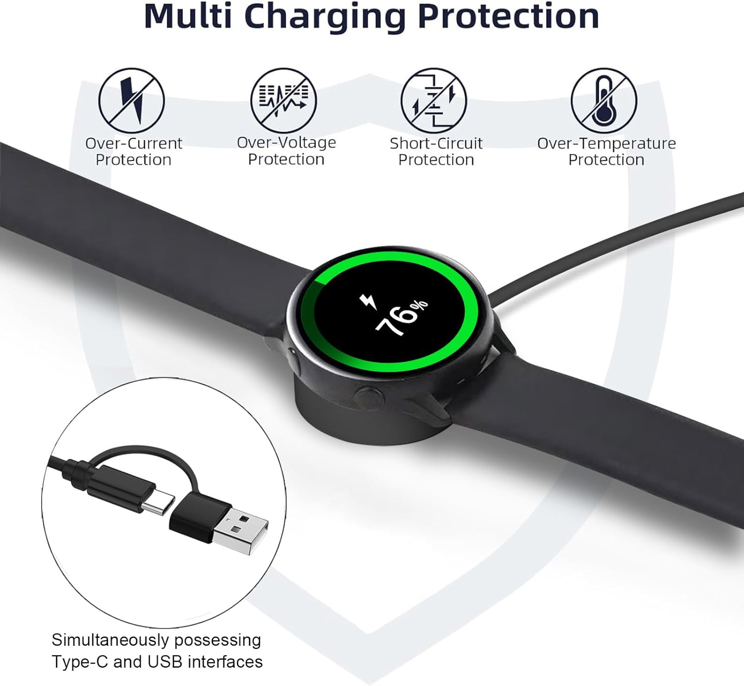 Thumbnail 6 de PDKUAI Wireless Charging Cable Dock for Galaxy Watch Series