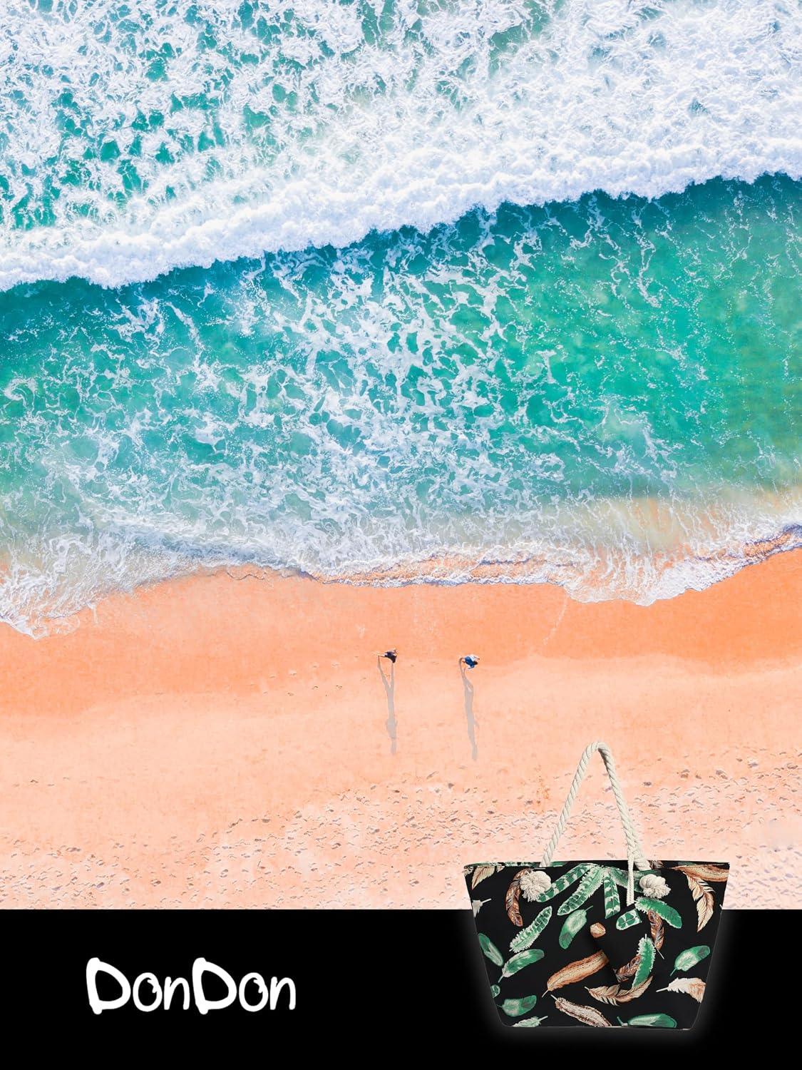 Thumbnail 5 de DonDon Grande shopper borsa da spiaggia 58 cm