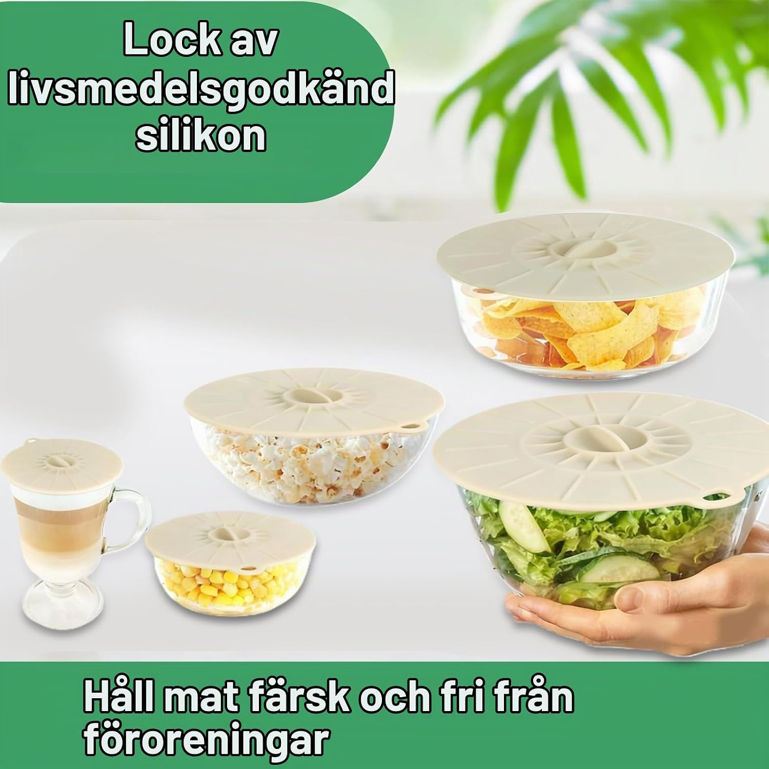 Detalle 2 de CALLYSONIC 1 silikonlock i 5 storlekar för skålar och kärl