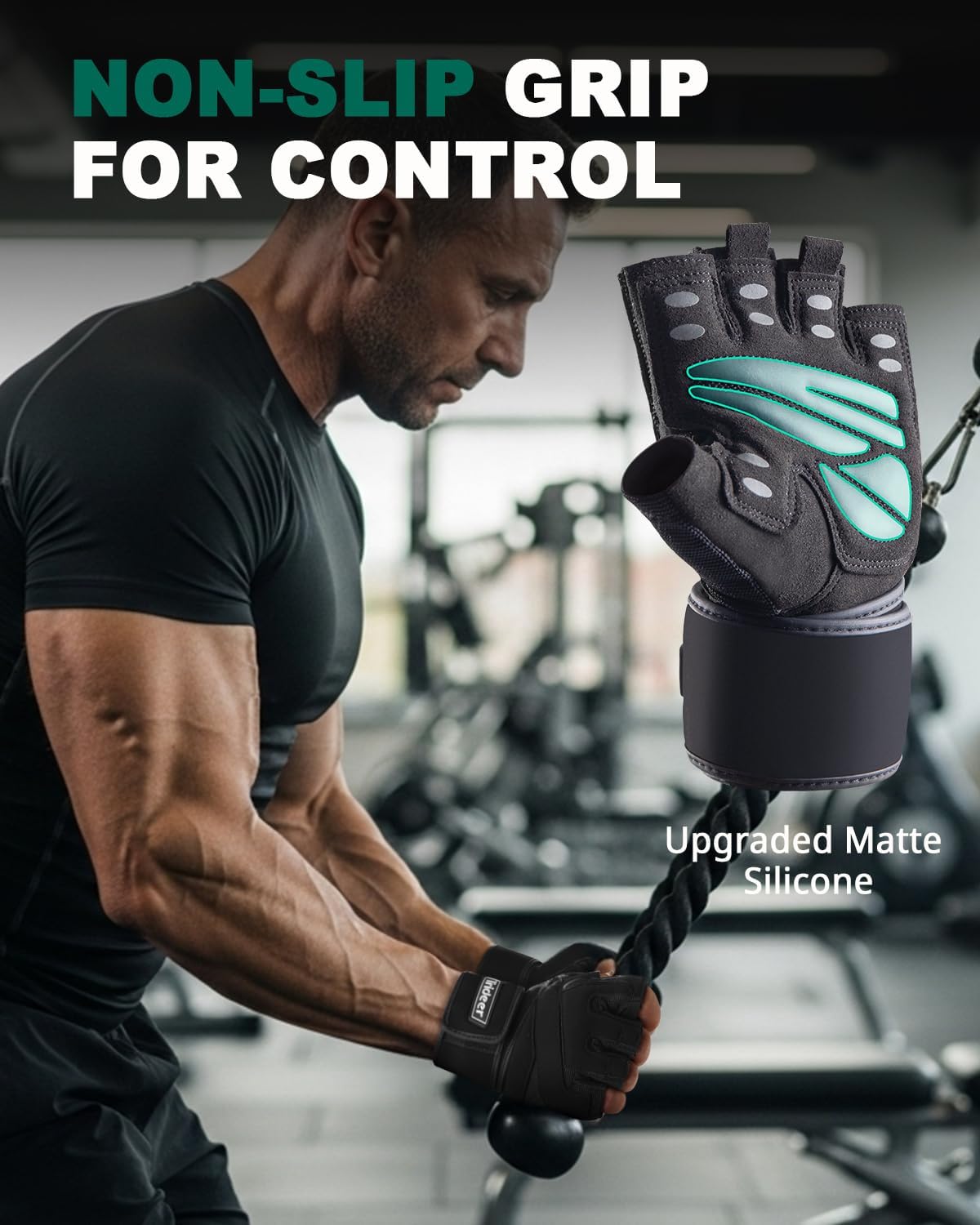 Detalle de Trideer Weightlifting Gloves, Microfiber