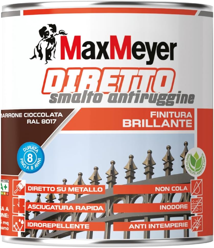 Thumbnail 5 de MAXMEYER Diretto Antiruggine Brillante R9010 Bianco 0.75 L: vernice diretta per ferro arrugginito, indoors e outdoors