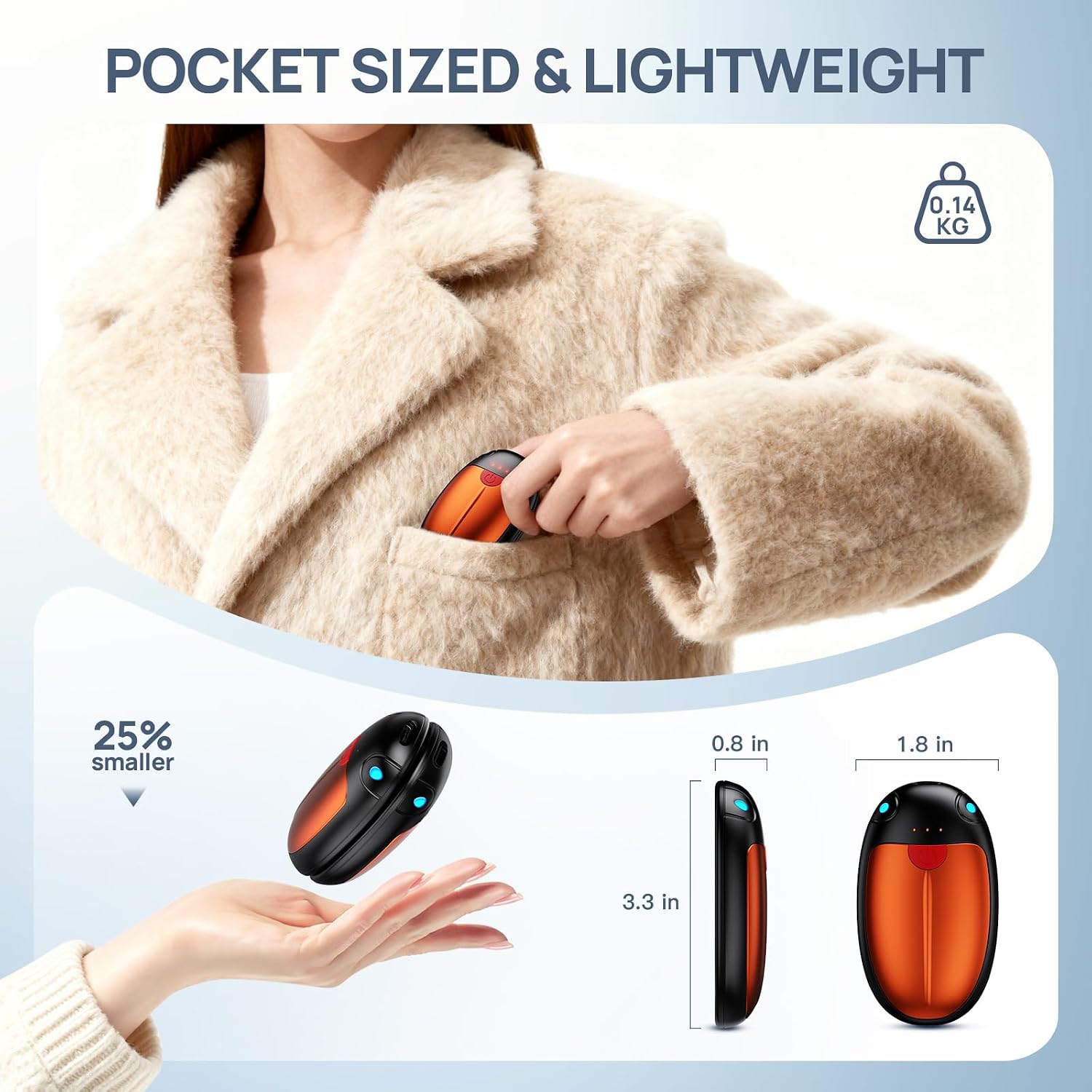 Detalle 2 de VTHW Rechargeable Hand Warmers, 6000 mAh