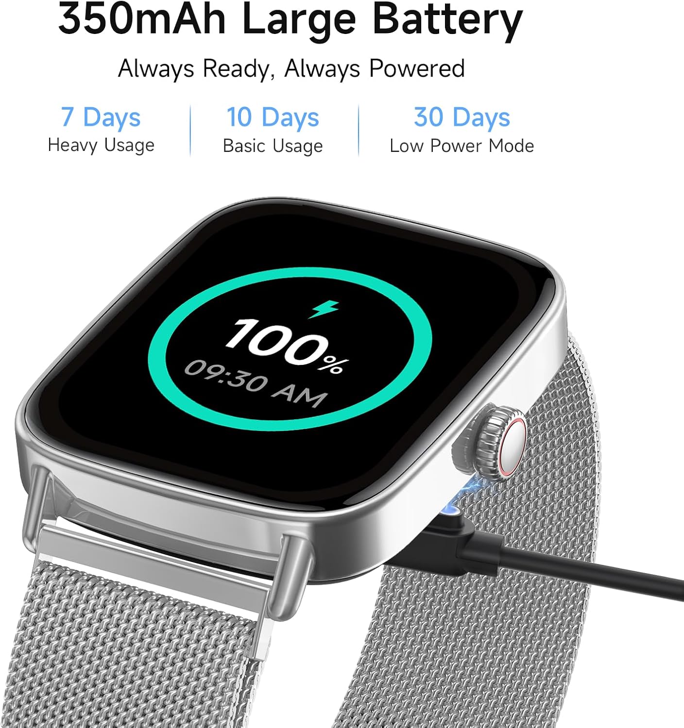 Detalle de AEAC Smart Watch for Men & Women with 1.85" HD Display, 100+ Sport Modes, IP68 Waterproof, and Bluetooth Calls