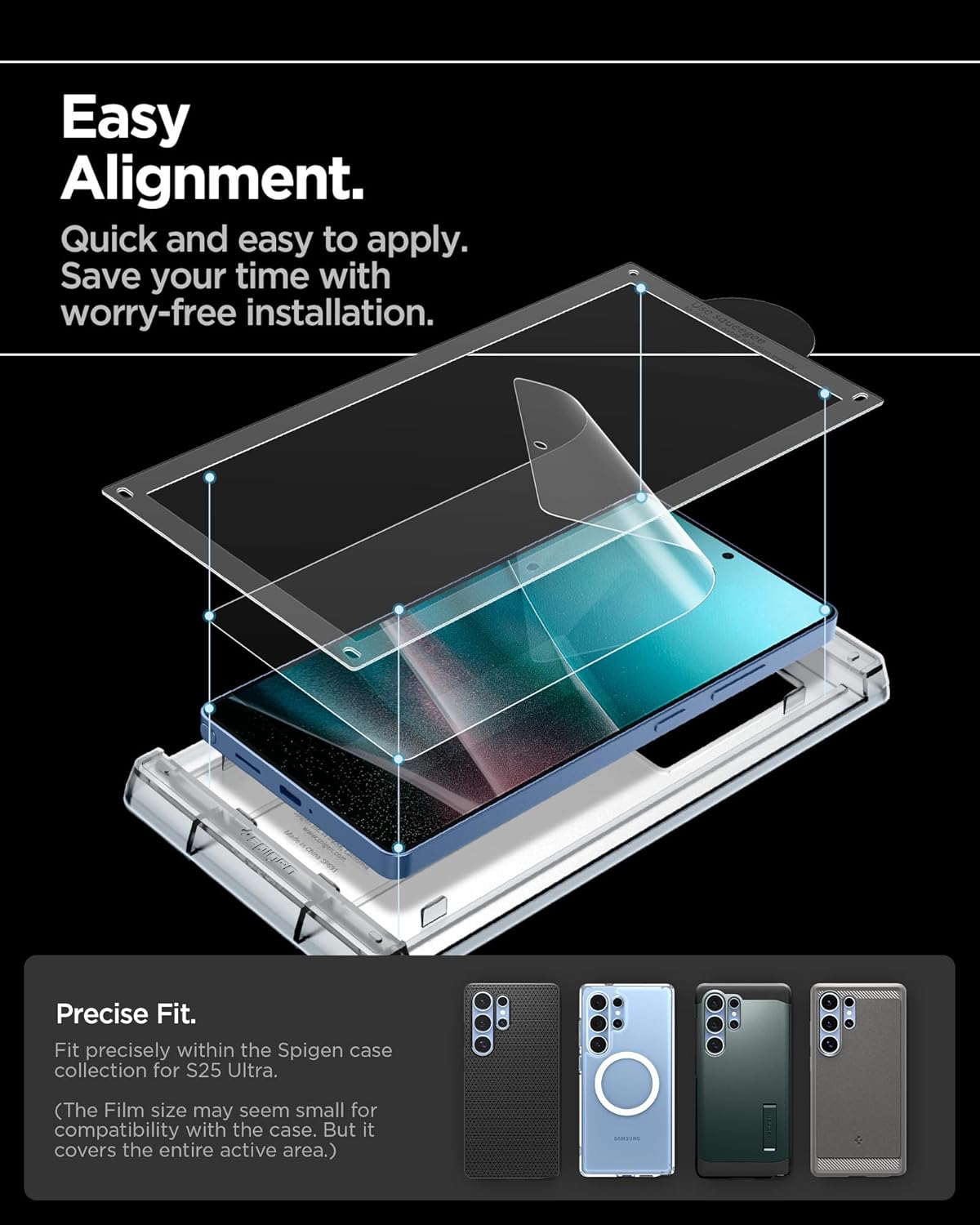 Thumbnail 3 de Spigen EliteShield EZ Fit Protection Écran TPU pour Samsung Galaxy S25 Ultra (2 pièces) – pose facile