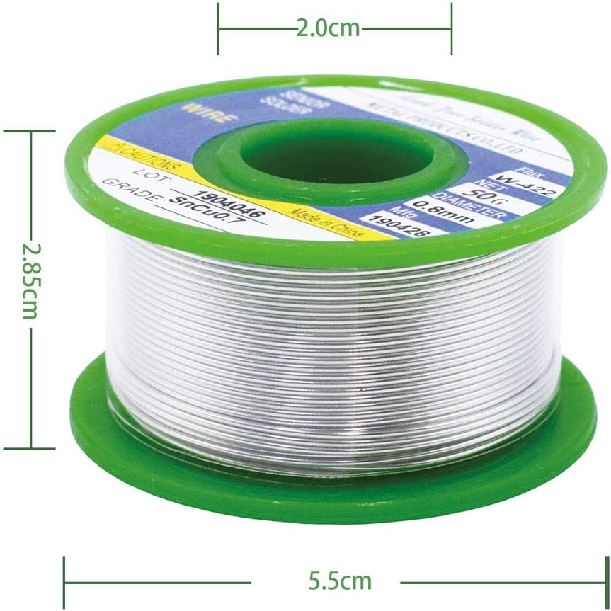 Detalle de HAPPY FINDING lödtenn 0,8 mm, blyfritt med kolofoniumkärna, 50 g