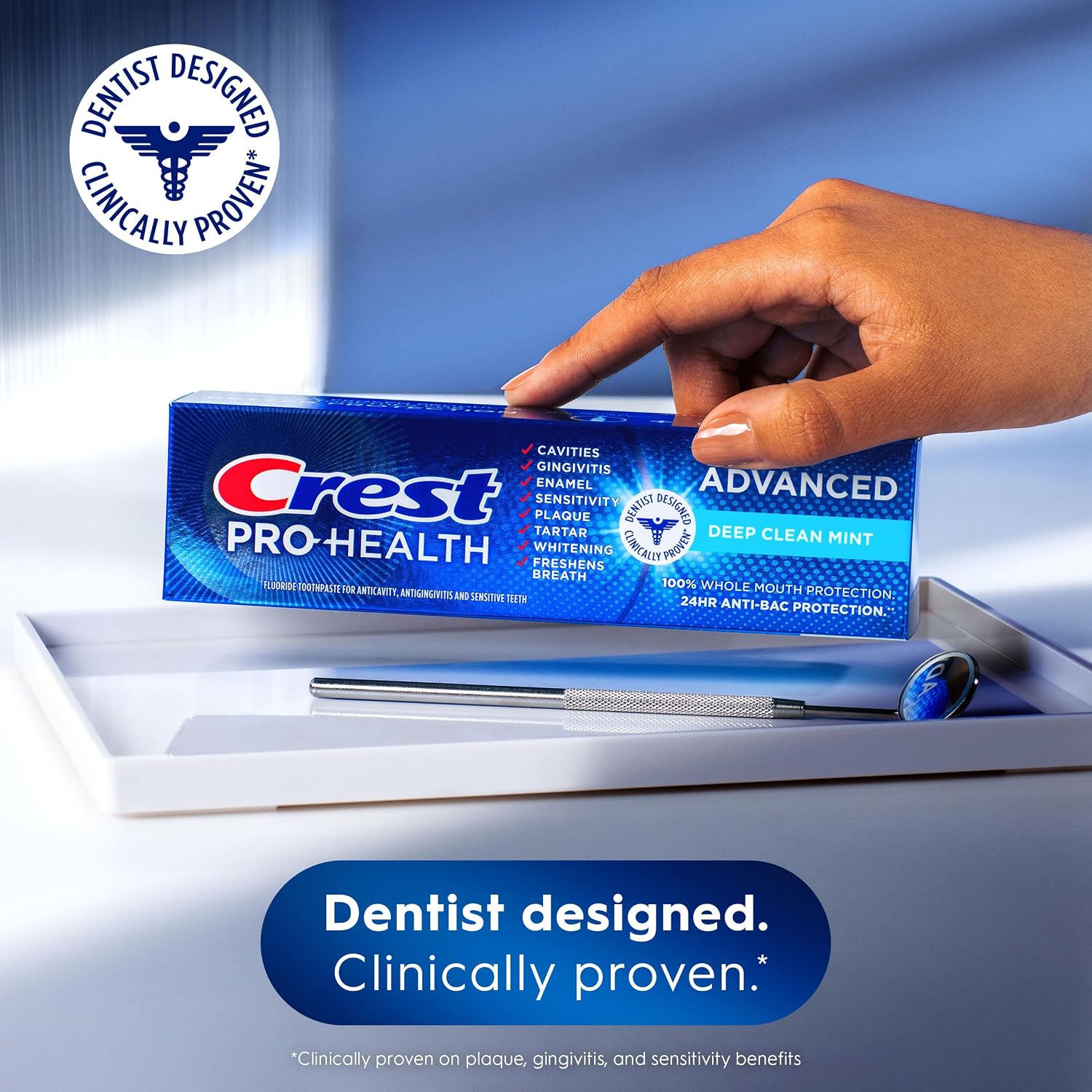 Detalle de Crest Pro-Health Advanced Deep Clean Mint Toothpaste – 2 Tubes
