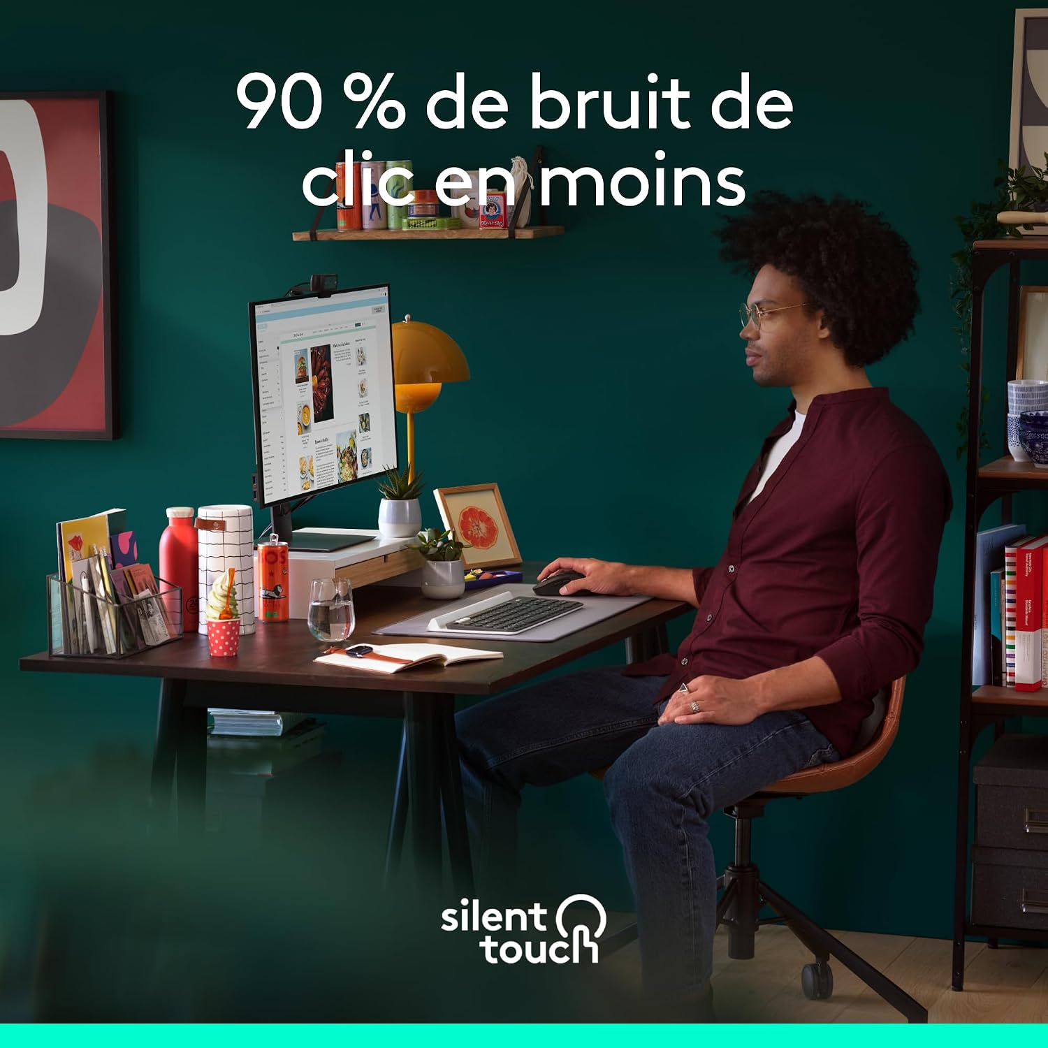 Detalle de Logitech Signature M650 L – Souris sans fil Grande Taille, mains larges, Bluetooth et multi‑device