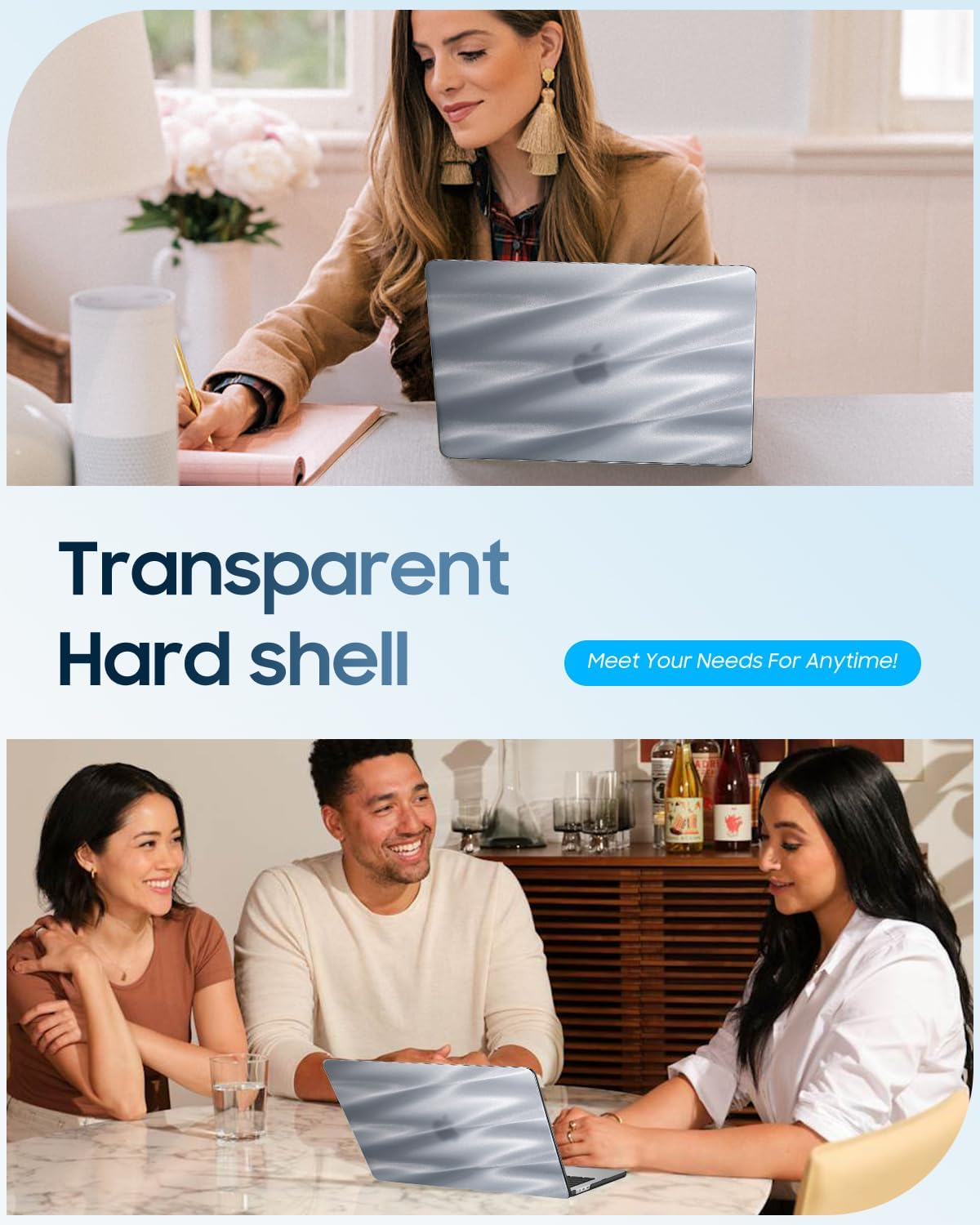 Thumbnail 5 de Fintie Snap-Hartschalenhülle für MacBook Air 13,6 Zoll (M5–M2, 2026–2022) A3449/A3240/A3113/A2681