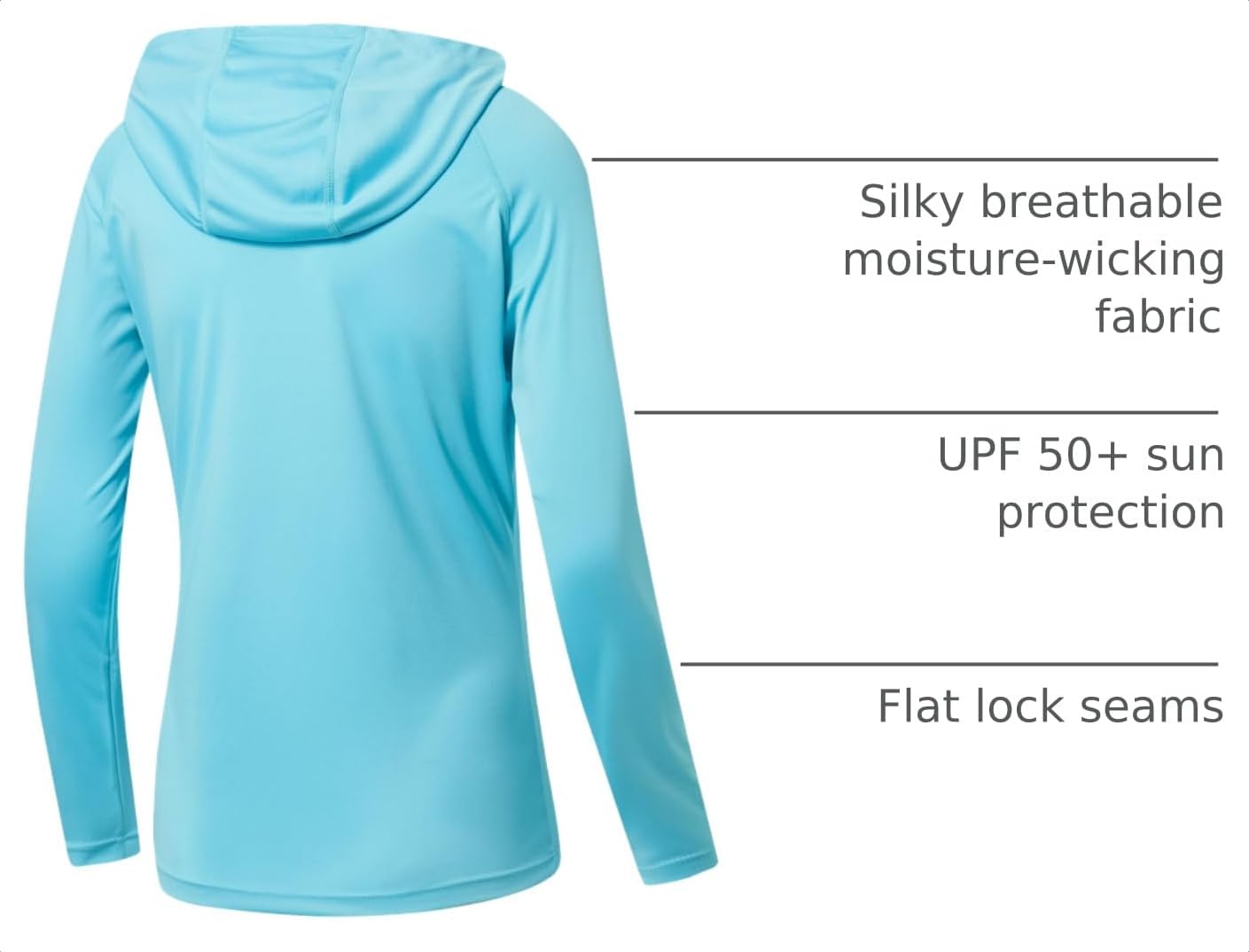 Detalle de Willit Women's UPF 50+ Sun Protection Hoodie SPF Shirt Long Sleeve for Outdoor Activities
