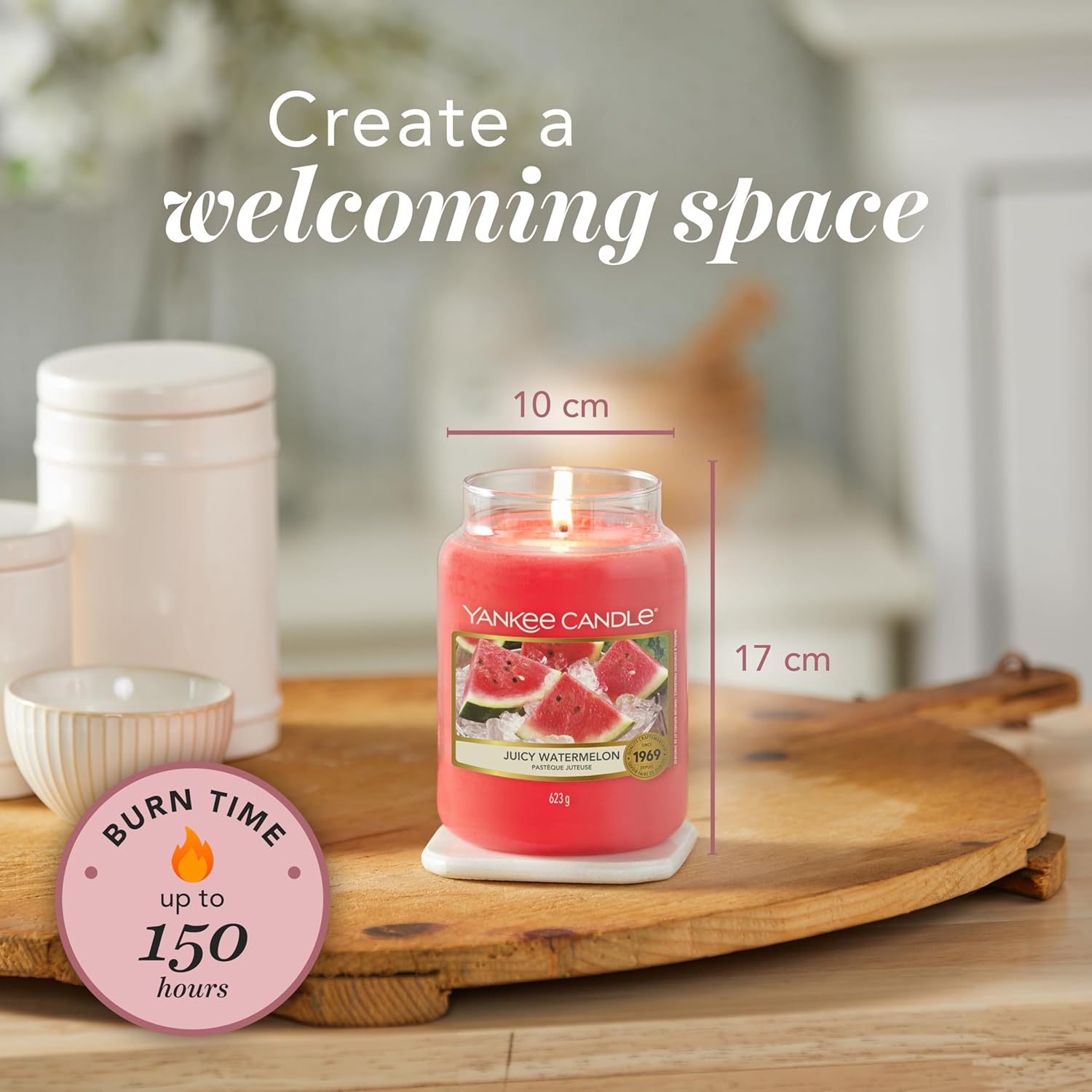 Thumbnail 4 de Yankee Candle Duftkerze Juicy Watermelon Groß