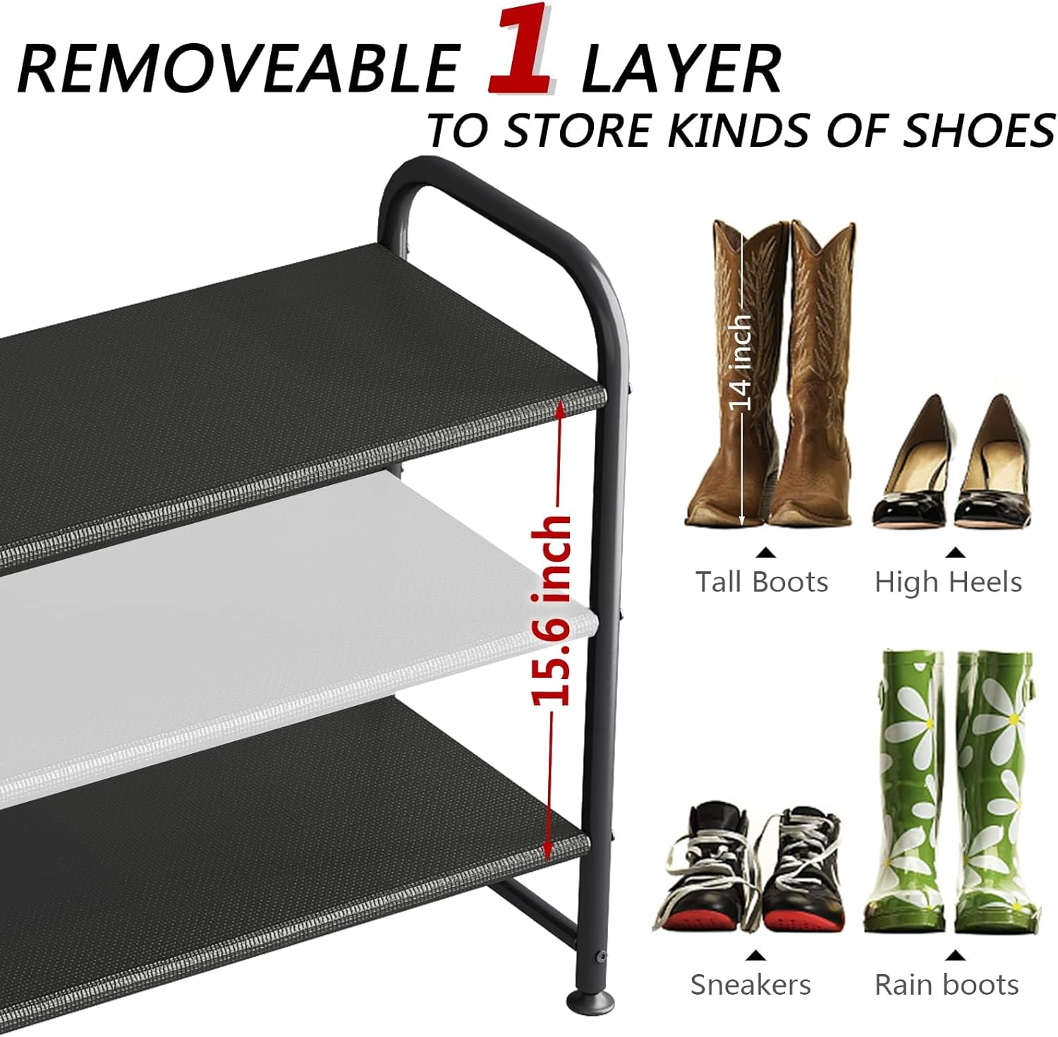 Thumbnail 4 de YUWHFEI Zapatero 3 niveles 108,5 cm