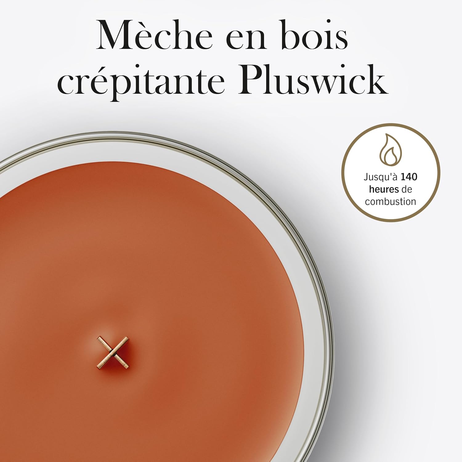 Detalle 1 de WoodWick Bougie parfumée Bougie sablier moyenne – Safran fumé