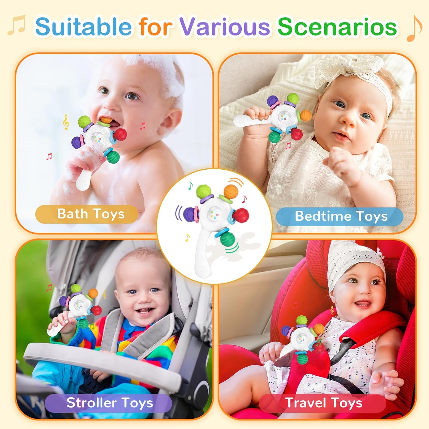 Thumbnail 3 de Food Quality Baby Teething Ring for 0-36 Months