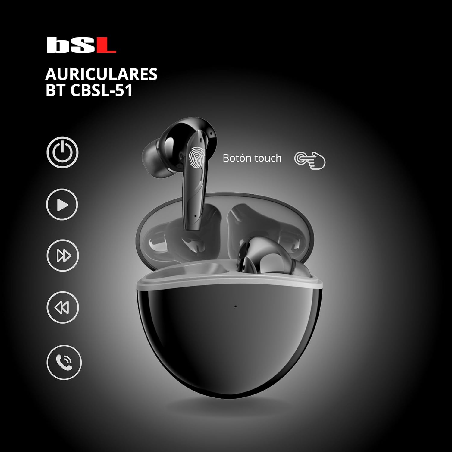 Thumbnail 6 de CBSL-51 Auriculares Inalámbricos Bluetooth 5.3 🎧 con ANC