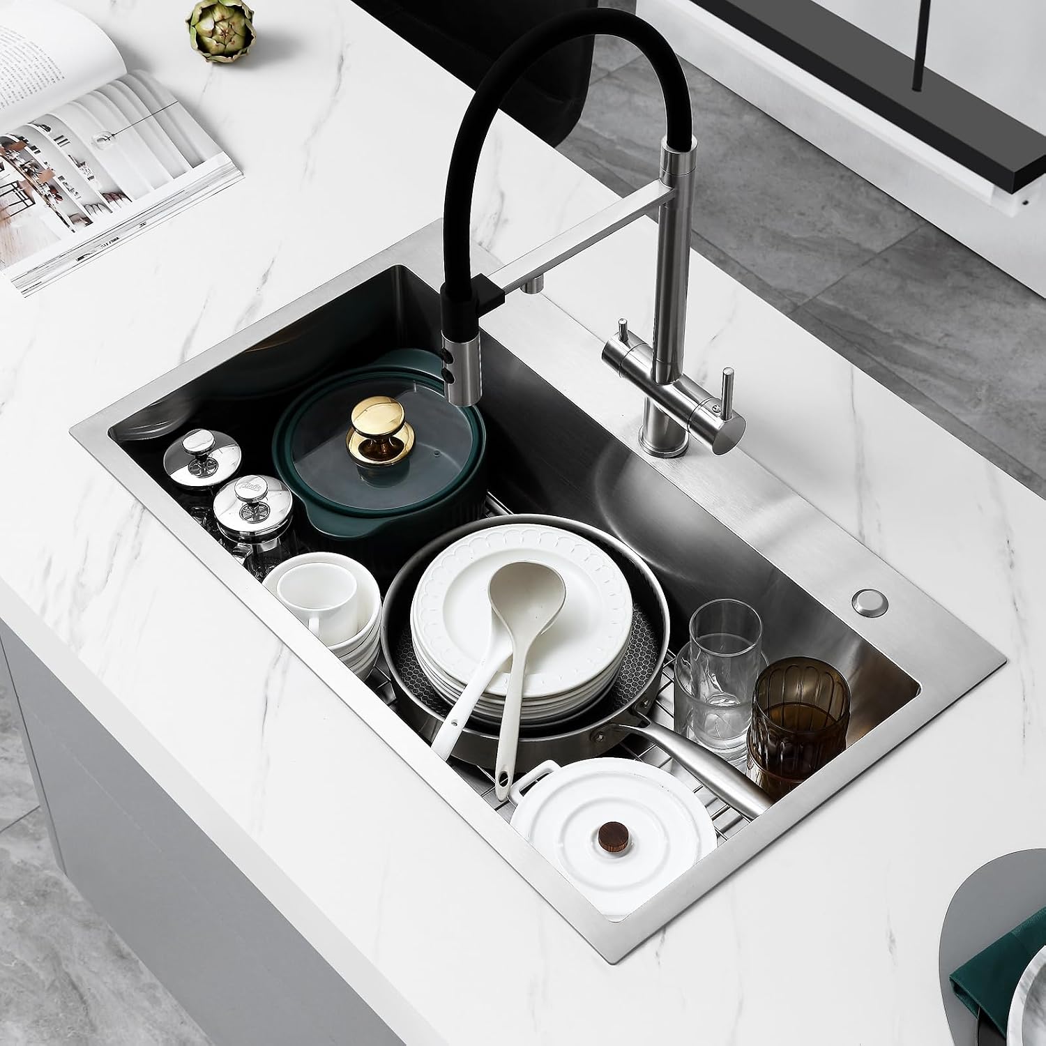 Detalle 2 de POPFLY kitchen sink, 18-gauge stainless steel