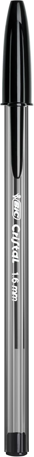 Detalle de BIC Cristal Large BolĂgrafos Punta Gruesa 1.6 mm 🖊️ Caja 50 Negros