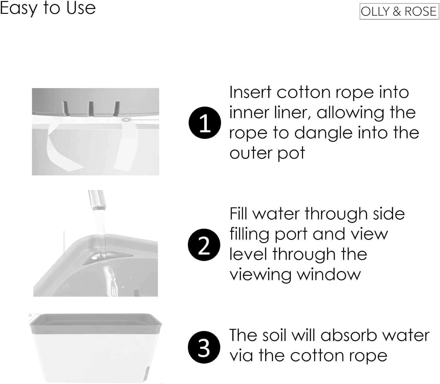 Thumbnail 4 de Olly & Rose Lazy Planters Self-Watering