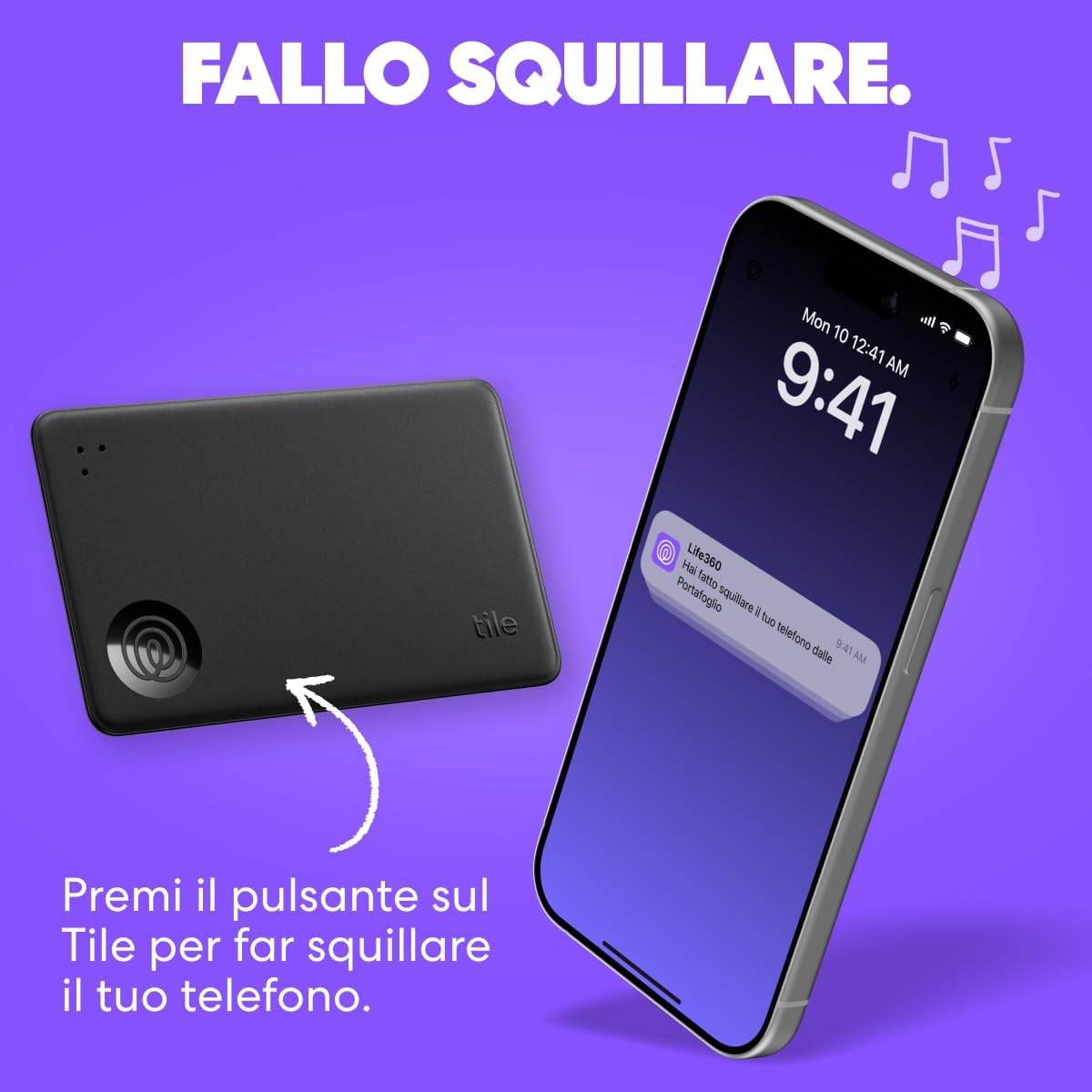 Detalle de Life360 Tile Starter Pack - Localizzatori Bluetooth (2 pezzi) per chiavi, portafoglio e oggetti