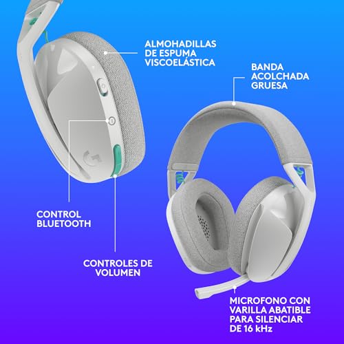 Thumbnail 7 de Logitech G G321 Lightspeed: auriculares inalámbricos gaming en blanco