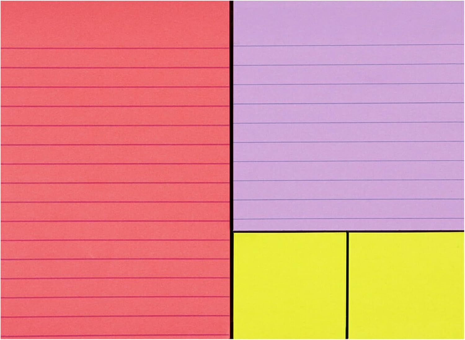 Detalle de Post-it 4642-12SSMX Super Sticky Notes, 3 Sizes, Bright Colors, 12 Pads
