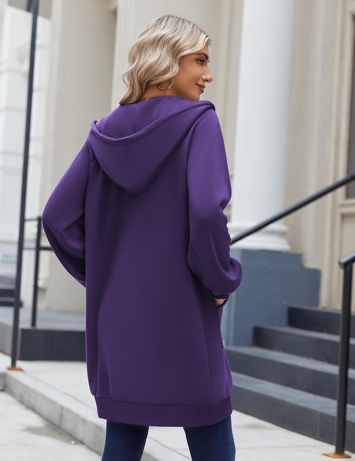 Detalle 2 de Zeagoo Women's Zip Up Hoodie Oversized Fleece 2025