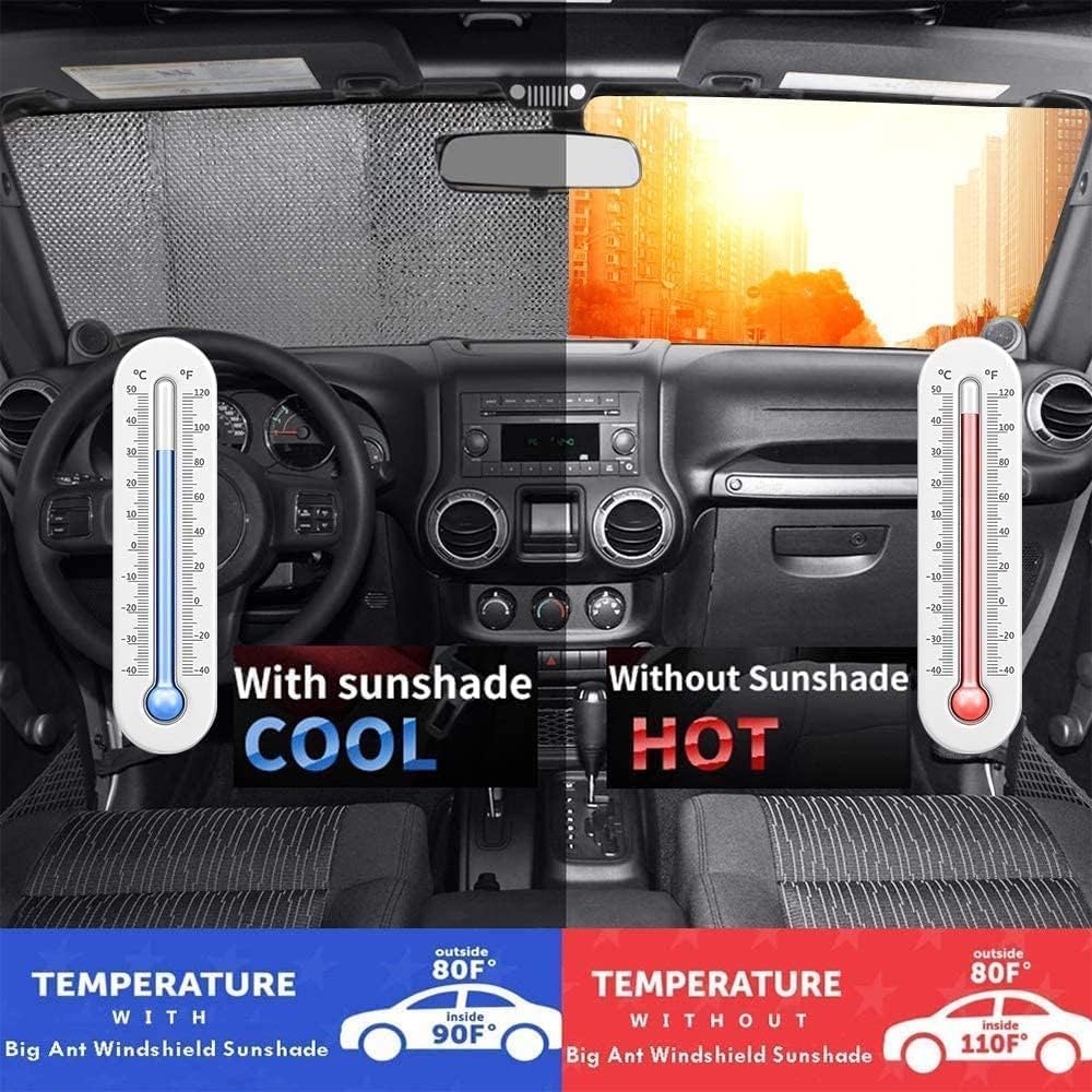 Thumbnail 1 de Car Windscreen Sunshade with Magnetised Cover (178 x 124 cm) for Front Window