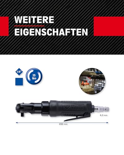 Detalle 2 de BRILLIANT Carraca 1/4" llave de impacto 35 Nm