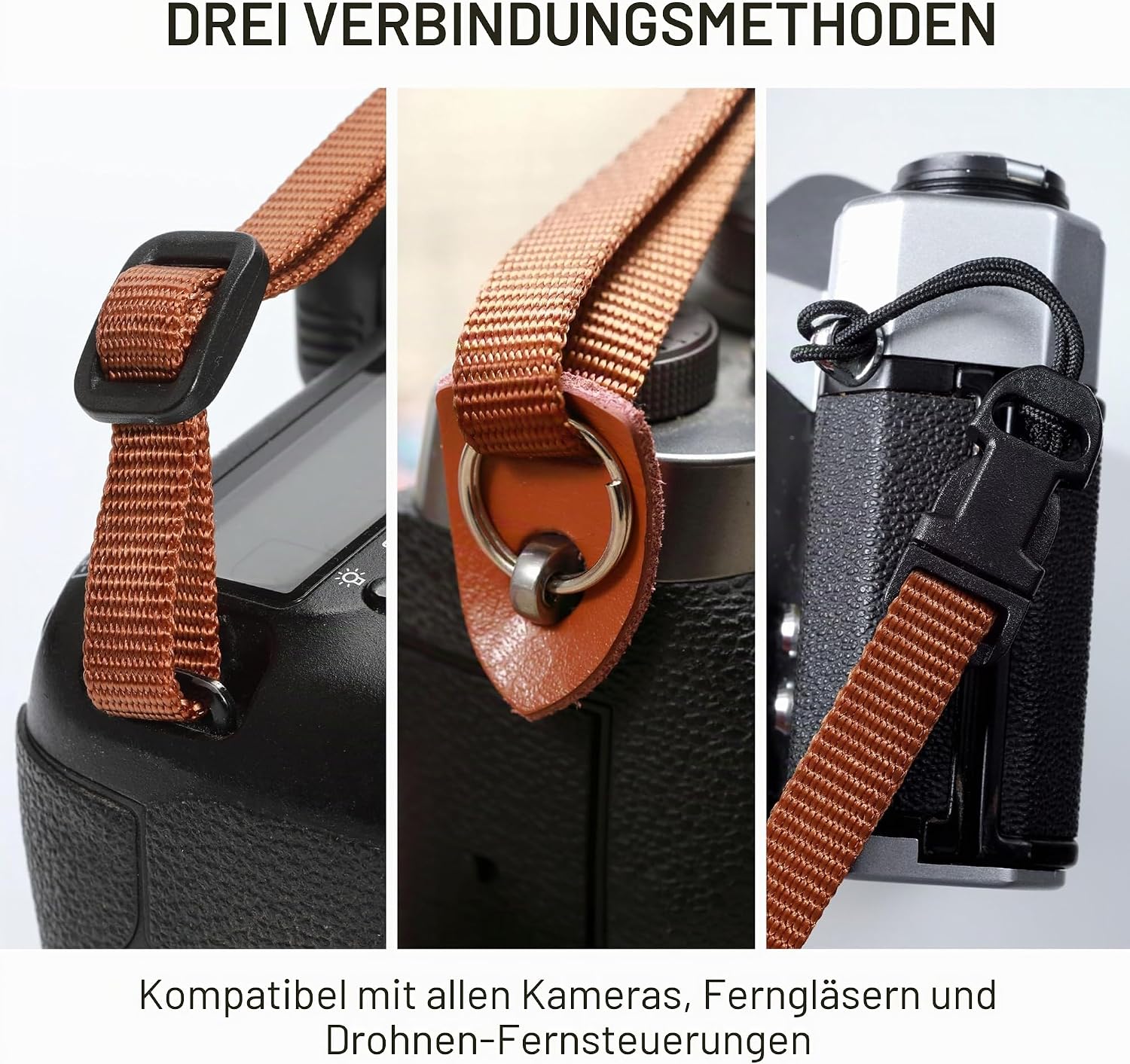 Detalle 1 de Padwa Lifestyle 2" Breiter Cord & Samt & Kork Kameragurt – breiter Schultergurt mit Korkband