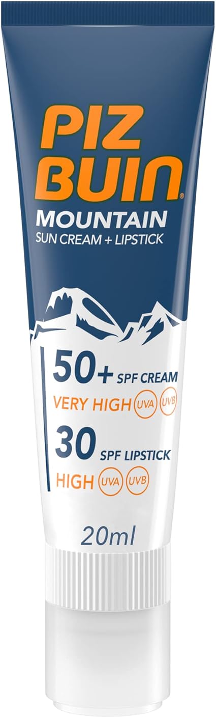 Detalle de Piz Buin Mountain Sun 50 SPF + Lipstick 30 SPF 🏔
