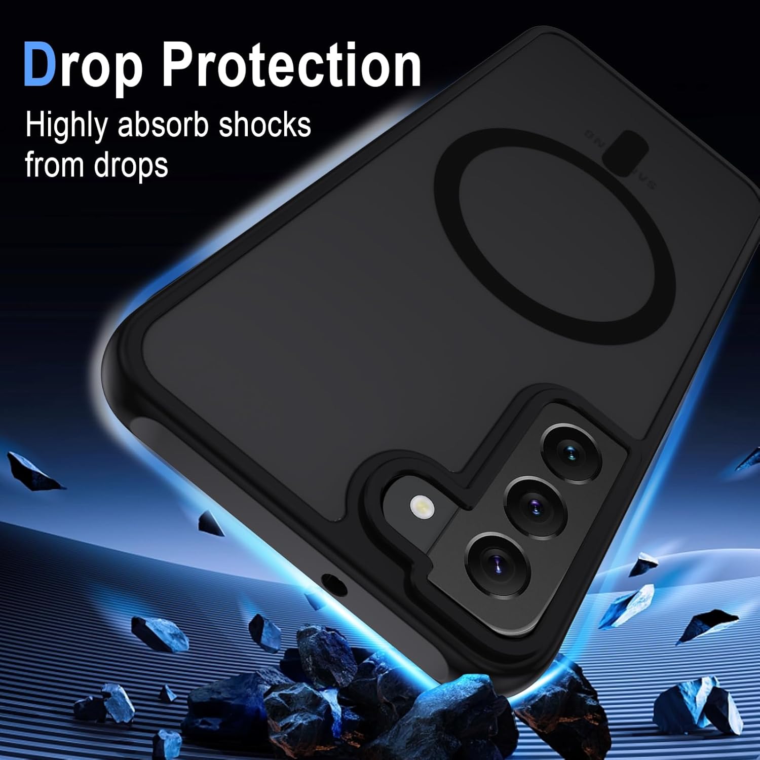 Thumbnail 3 de XTCASE Coque magnétique pour Samsung Galaxy S22 Plus 5G – Noir translucide, protection TPU/PC