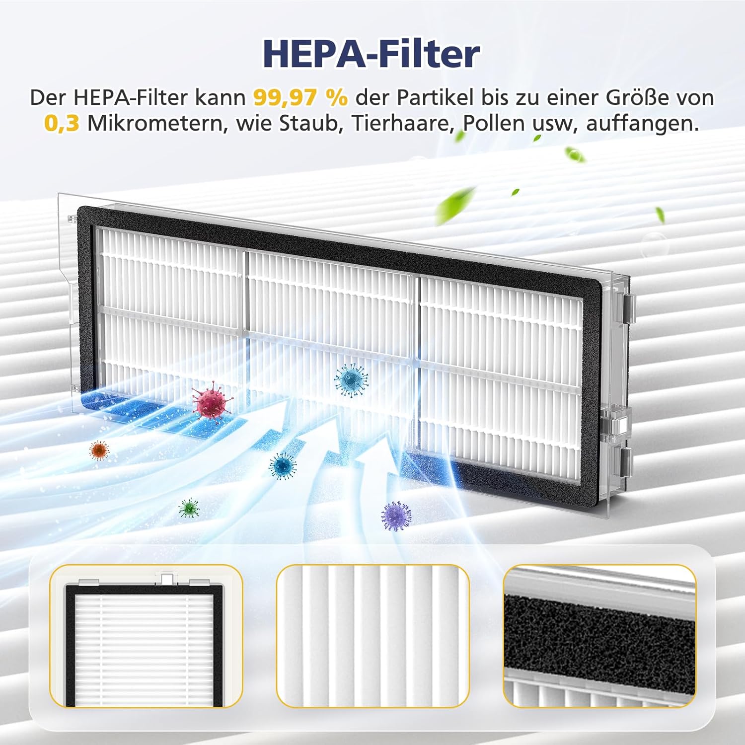 Thumbnail 5 de 26-teiliges QV 35A Zubehör-Set für Roborock QV 35A/QV 35S (inkl. Hauptbürste, Wischpads, HEPA-Filter, Seitenbürsten)