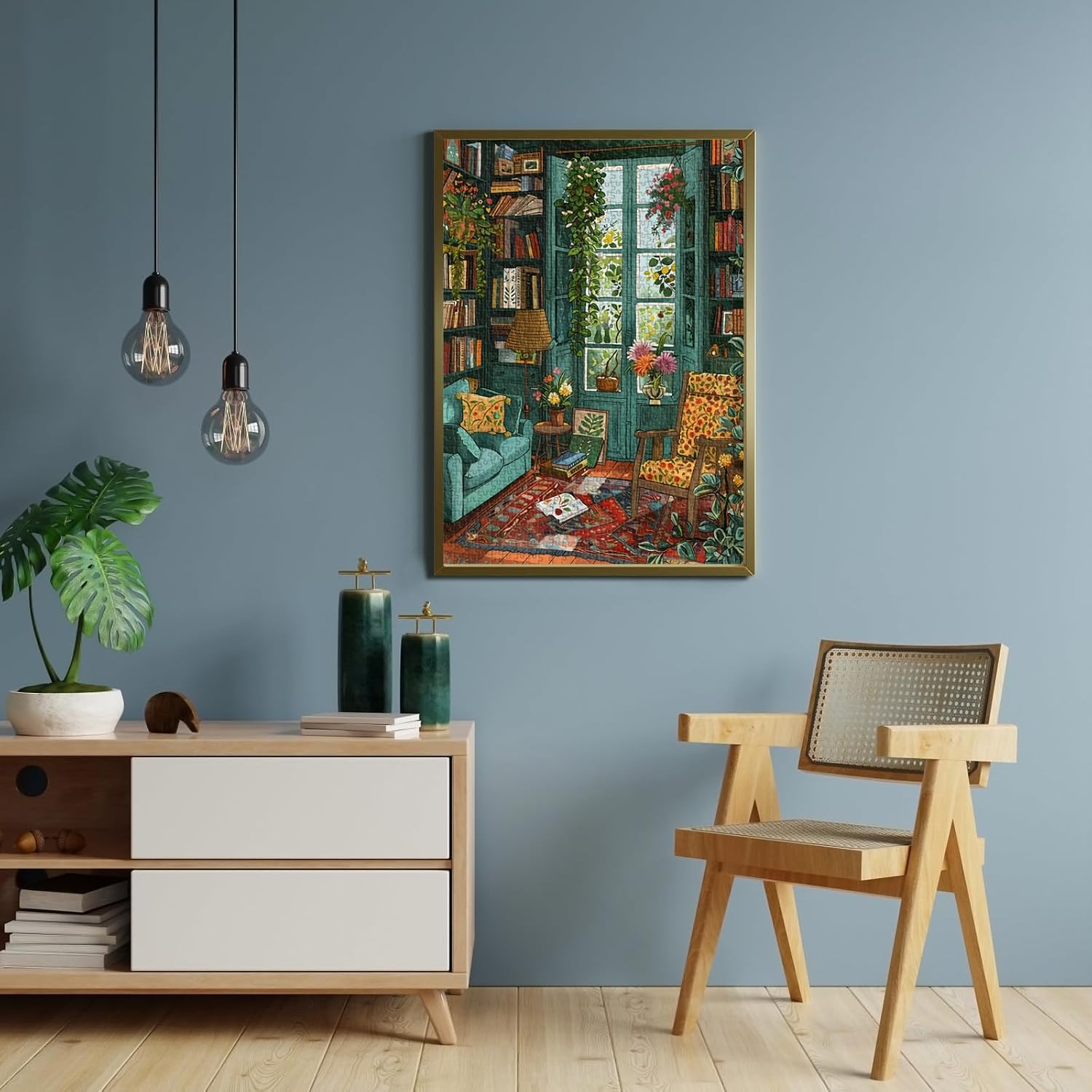 Detalle de TangComplete 1000-Piece Jigsaw Puzzle for Adults (70 x 50 cm) – Cozy Study