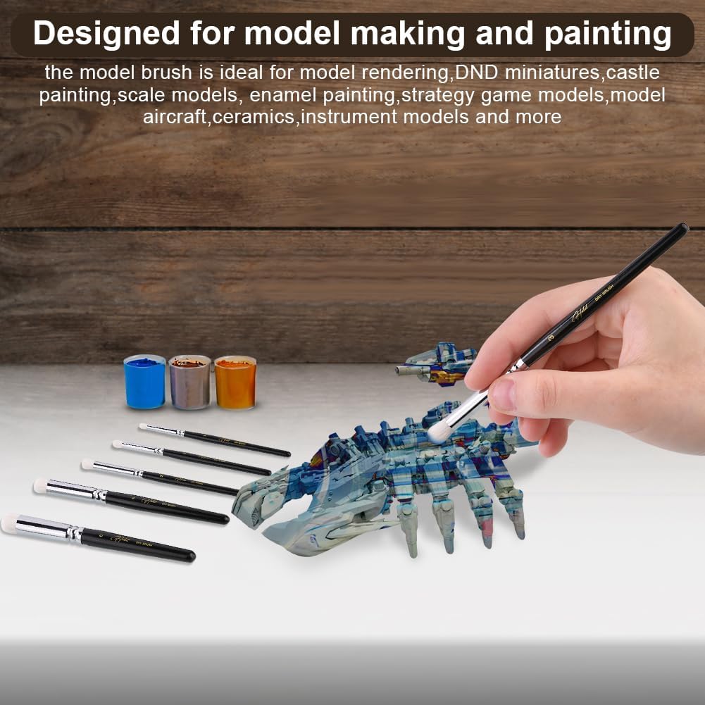 Detalle de HOTUT Miniature drybrush set 6 sizes