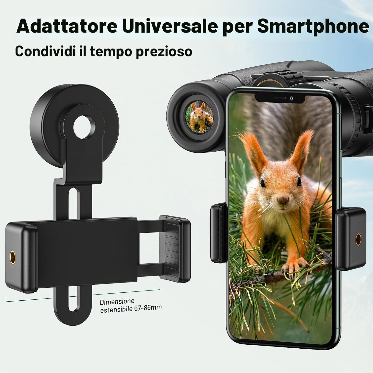 Detalle de Kylietech 12x42 Professionale Binocolo con prisma BaK-4, lenti FMC e adattatore smartphone