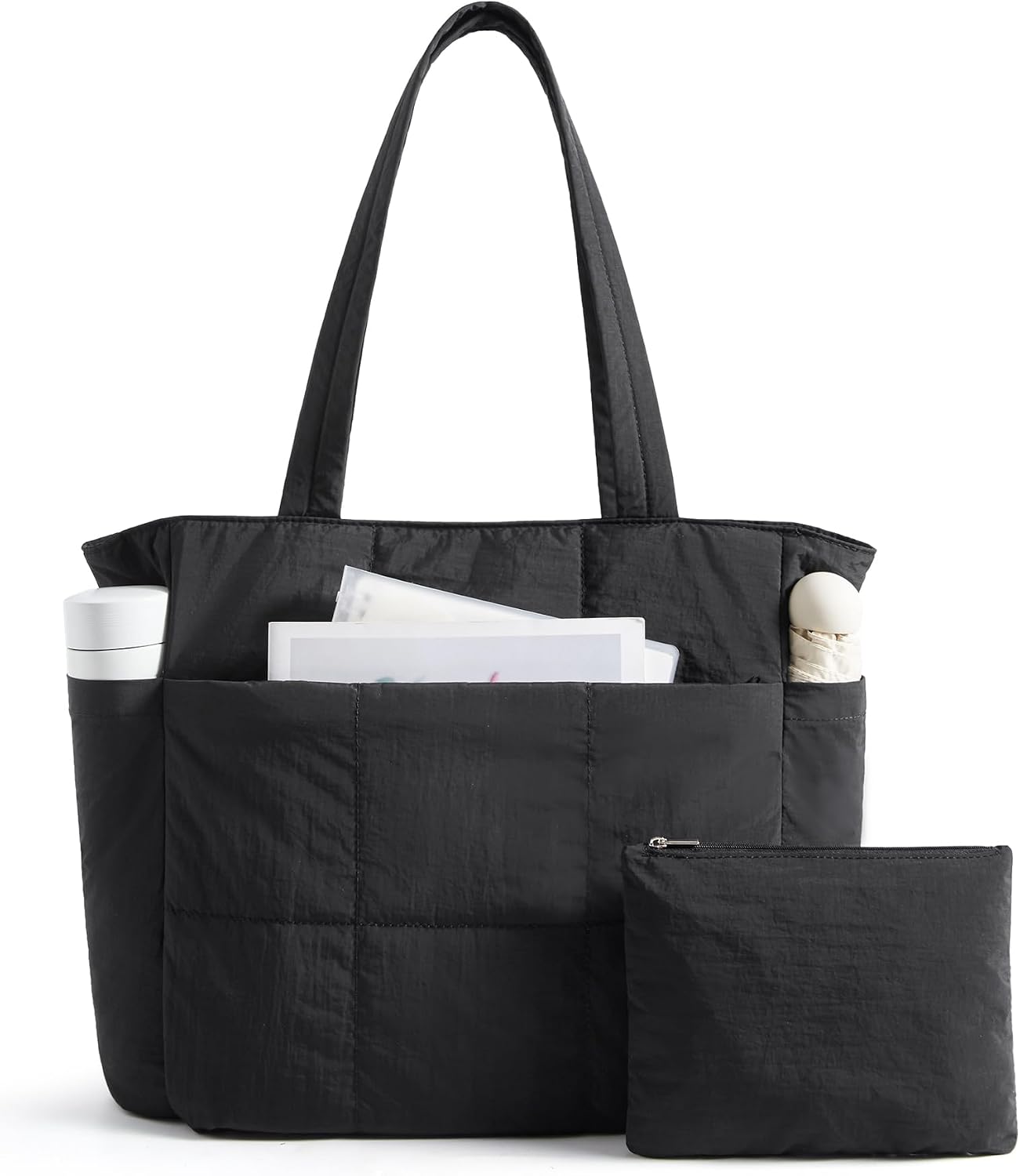 Detalle de LIGHT FLIGHT Tote Bag Set for Women, 15.6-Inch Laptop, 23.6L Puffy Work Bag