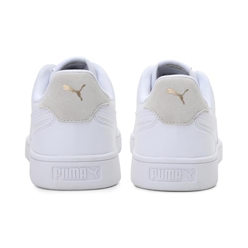 Detalle de PUMA Shuffle Sneakers Unisex – bianco/Puma Team Gold, 42,5 EU