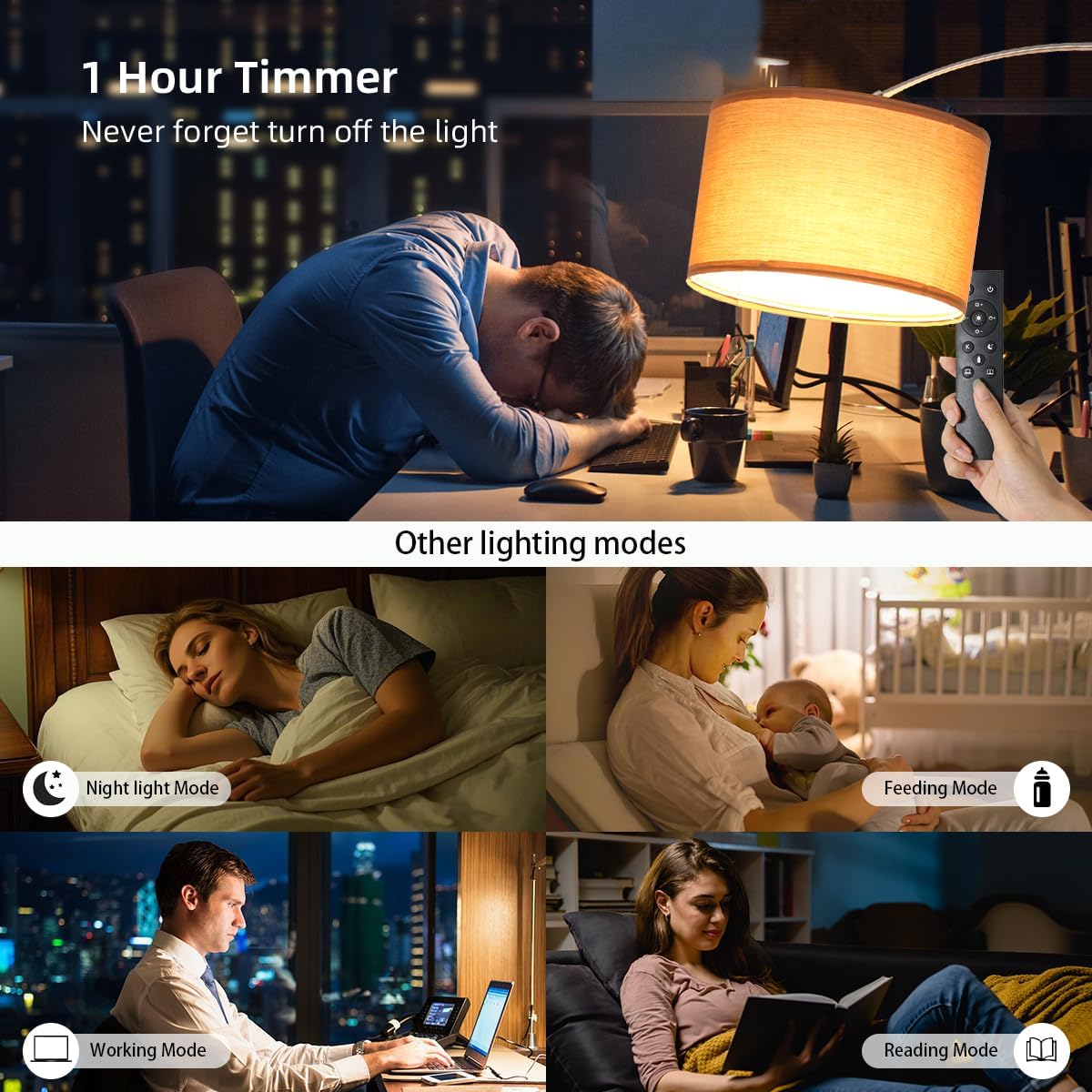Thumbnail 3 de ANTENLICHT AURA Lampada ad arco con telecomando, dimmer e LED E27 inclusi