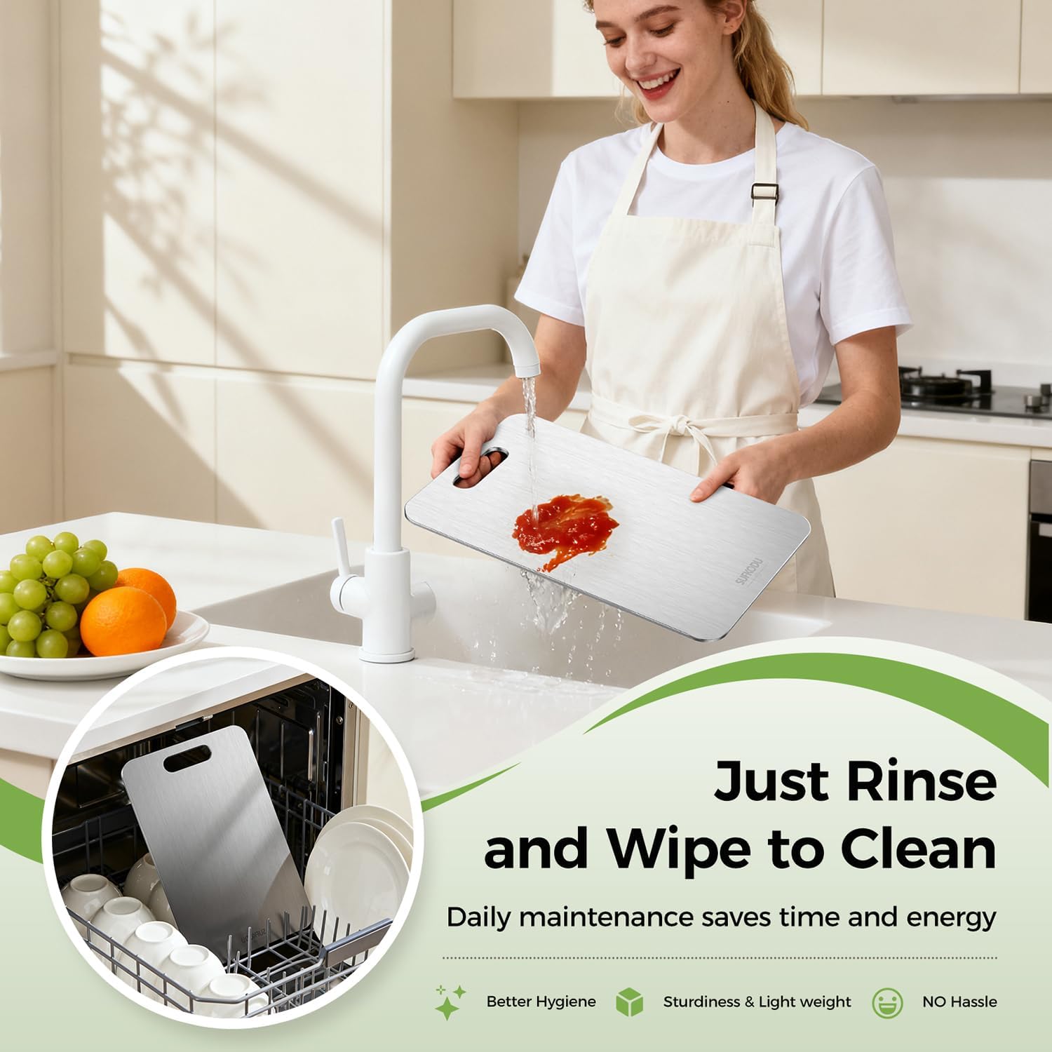 Thumbnail 4 de 3 Piece Titanium Cutting Boards for Kitchen – Double-Sided, Non-Toxic & Dishwasher Safe