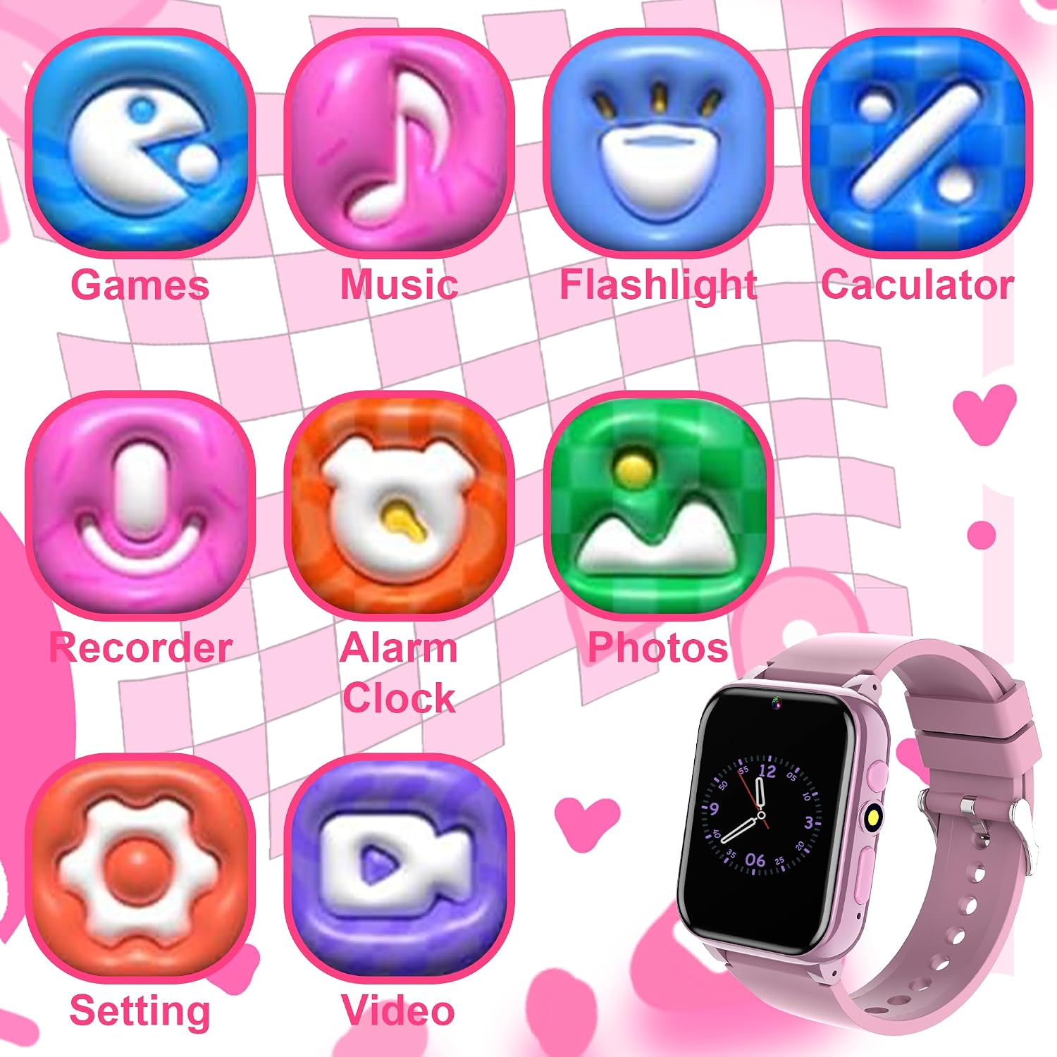 Thumbnail 6 de Moikmlih Kids Smart Watch with 13 alarms