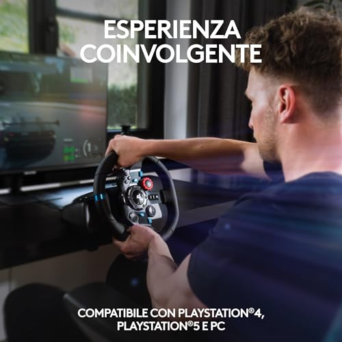 Detalle de Logitech G G29 Driving Force volante da corsa – fedeltà di guida e sensazione realistica per PS5, PS4 e PC