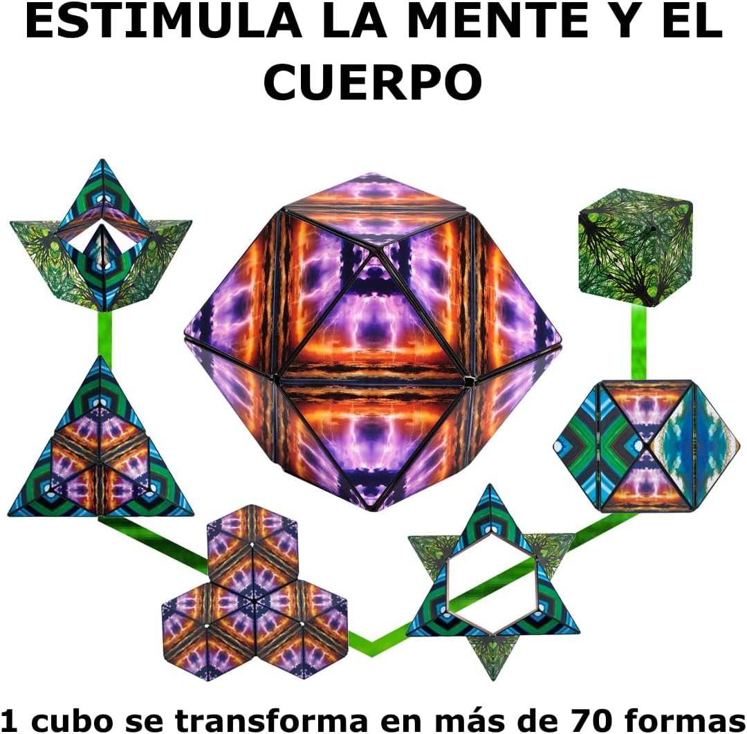 Detalle 2 de SHASHIBO Cubo Transformable 36 imanes 🧩