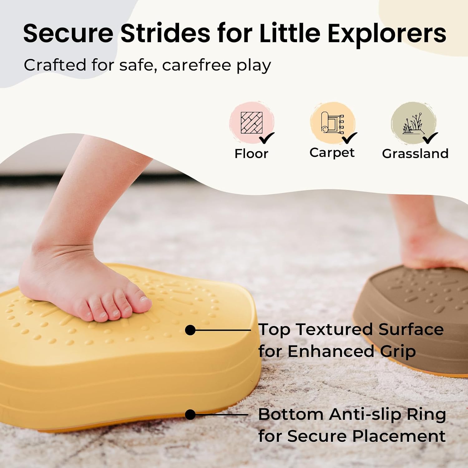 Thumbnail 2 de Tiny Land Stepping Stones 5pc Non-Slip Set