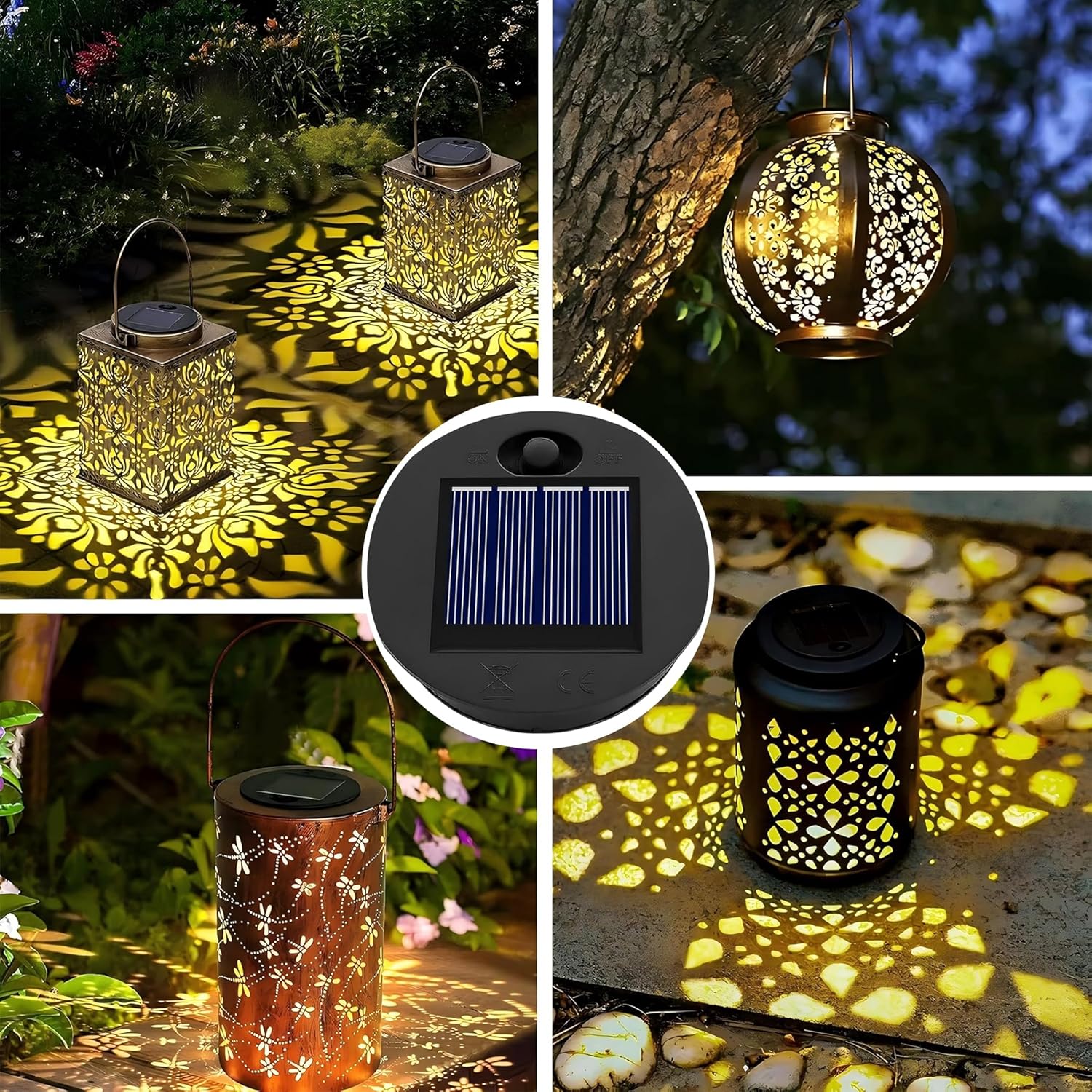 Thumbnail 6 de Solar Light Replacement Top 7cm for Outside Lanterns (Warm Light, IP44) – Small 1.2V 600mAh, 2PCS