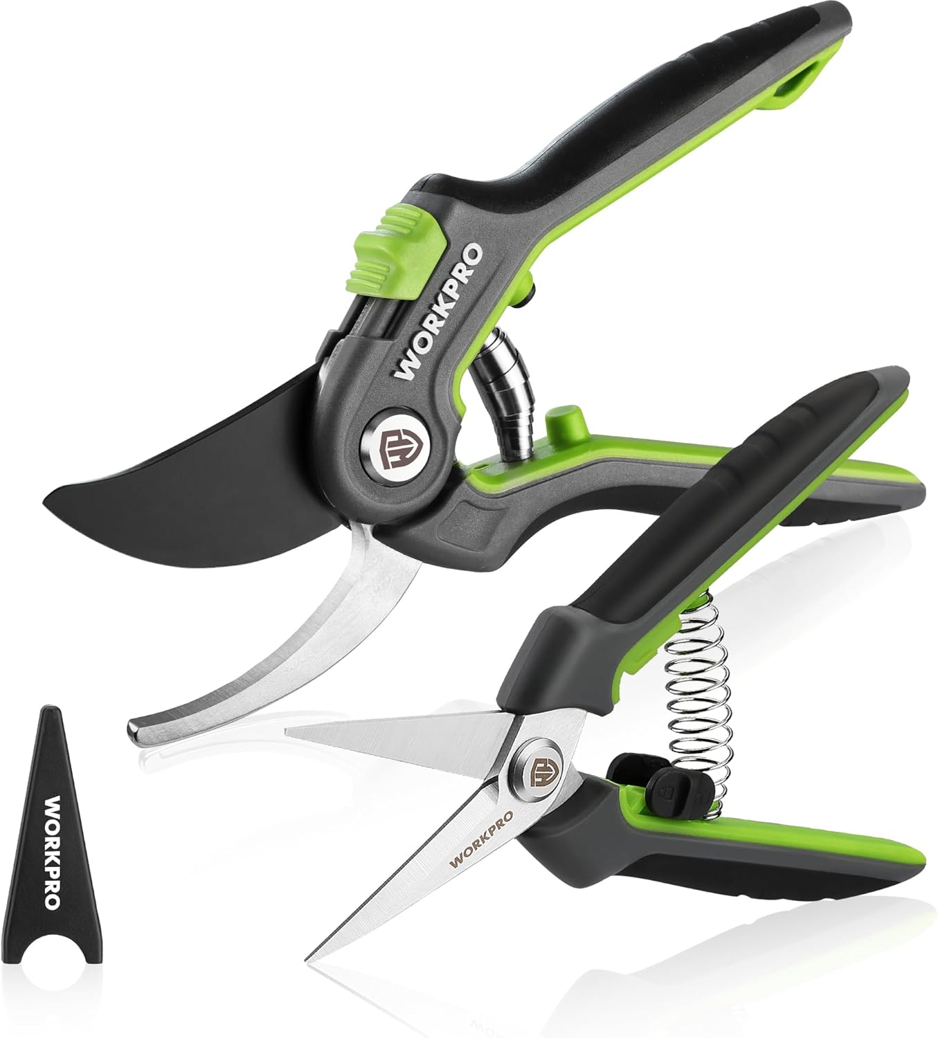 Detalle de WORKPRO Gartenschere Set 2-tlg. – Bypass-Astschere 210 mm und Ernteschere 160 mm für Gartenarbeit