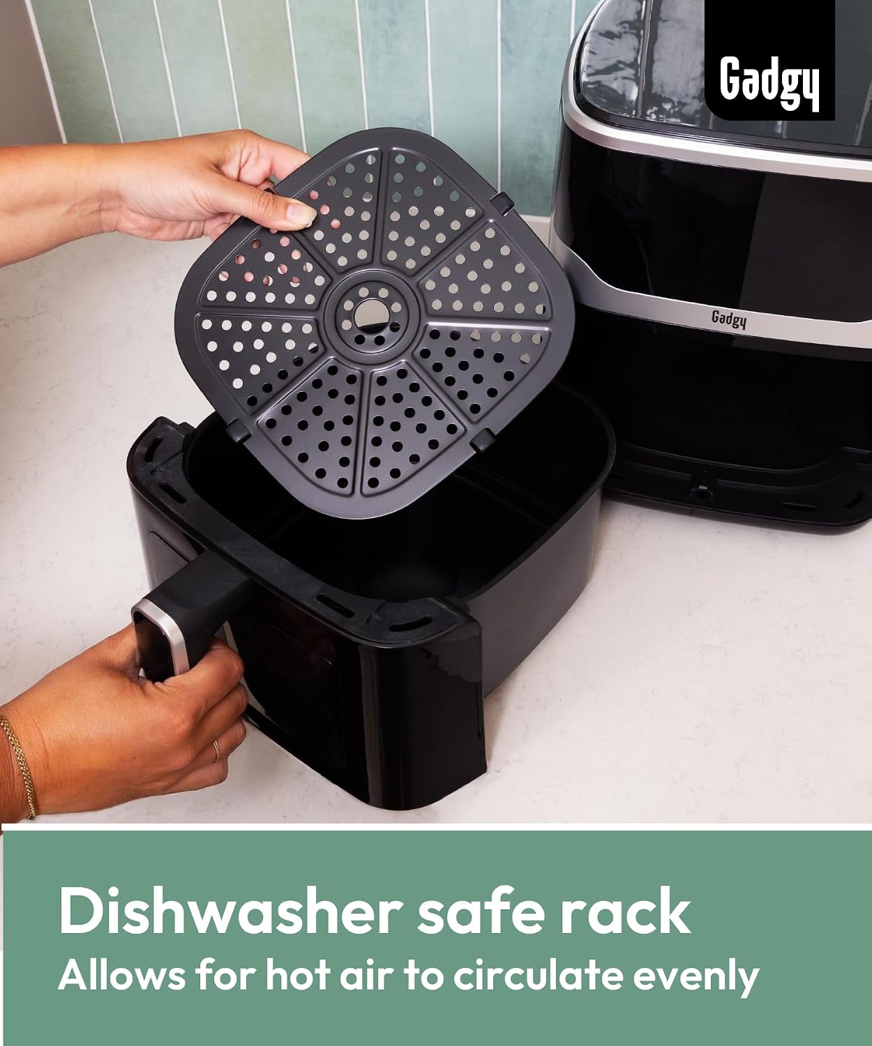 Thumbnail 6 de Gadgy GAD-AFR-BLA-005-001-001 airfryer 5 l, 1 400 W med fönster