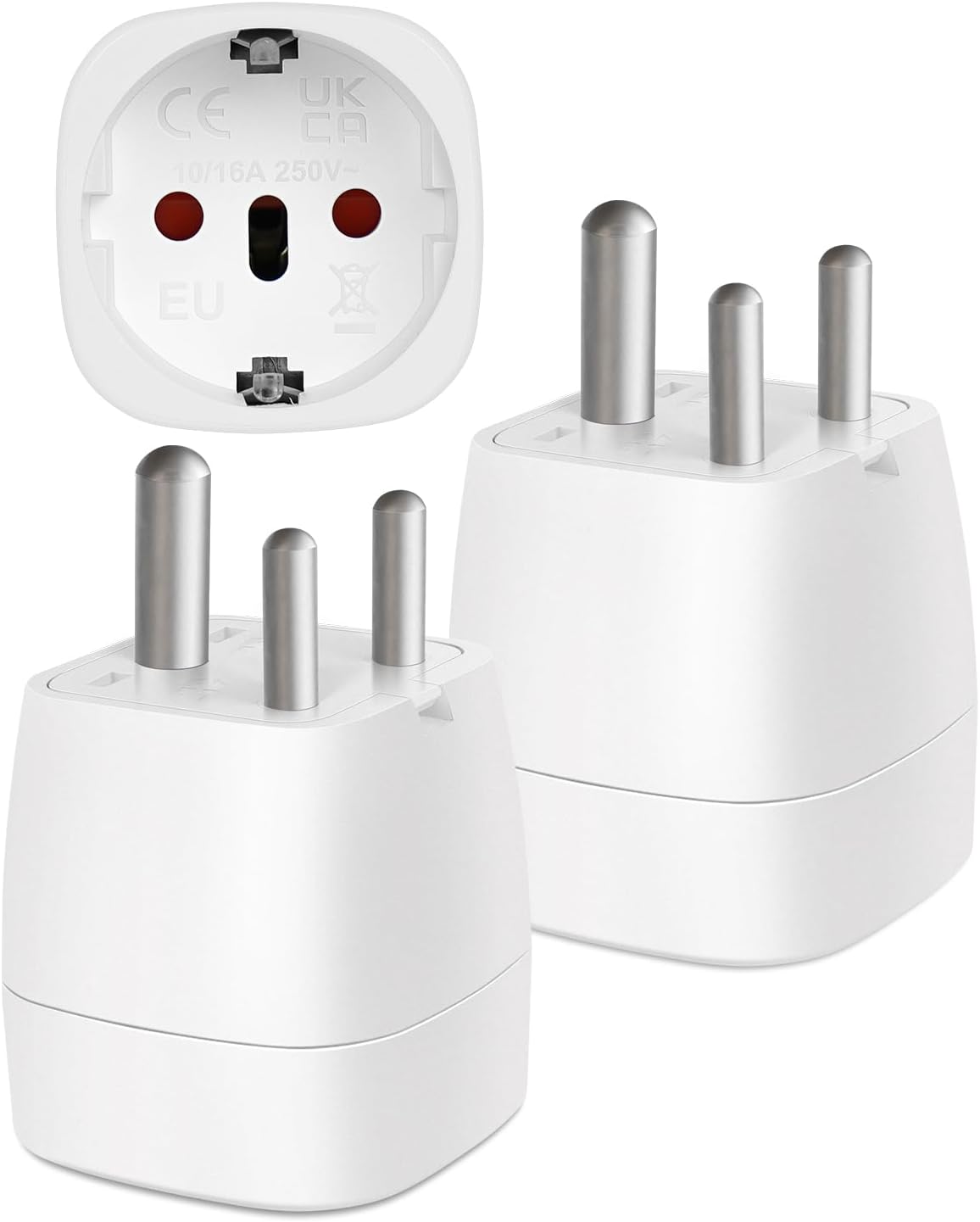 Detalle de Reiseadapter Indien – 2er-Set Typ D (EU-Stecker auf Indien)