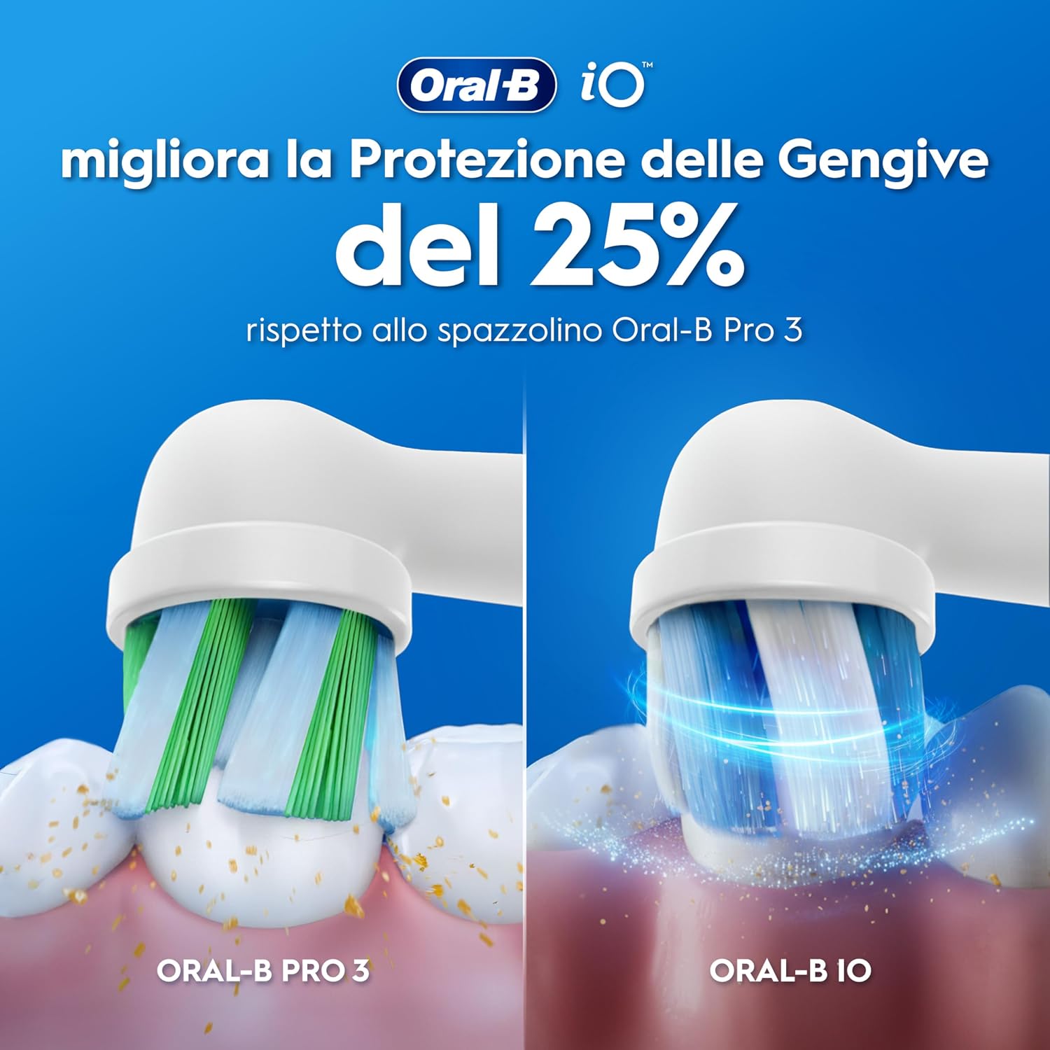 Detalle de Oral-B iO 2 Spazzolino Elettrico Ricaricabile – Verde con 1 Testina di Ricambio e Custodia da Viaggio